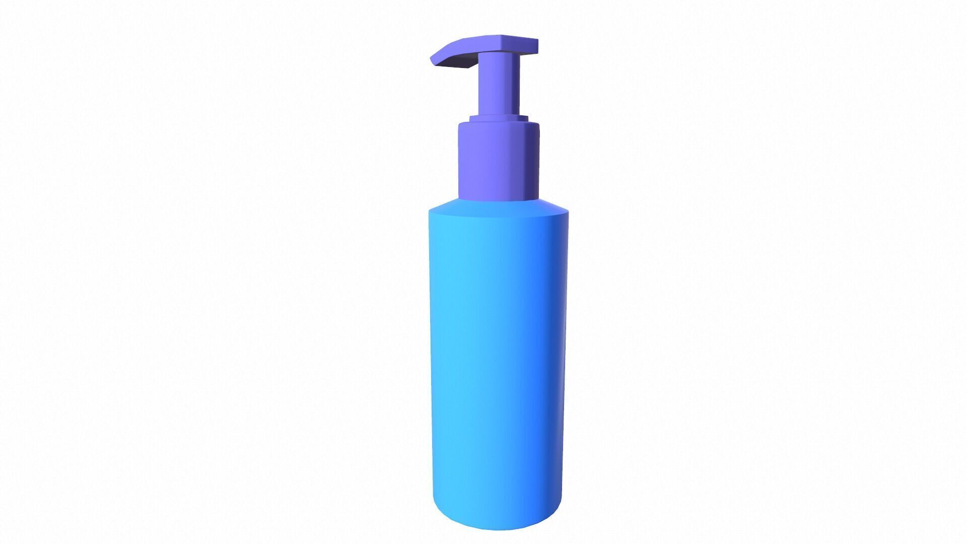 Empty Bottle Low-poly 3D model_4
