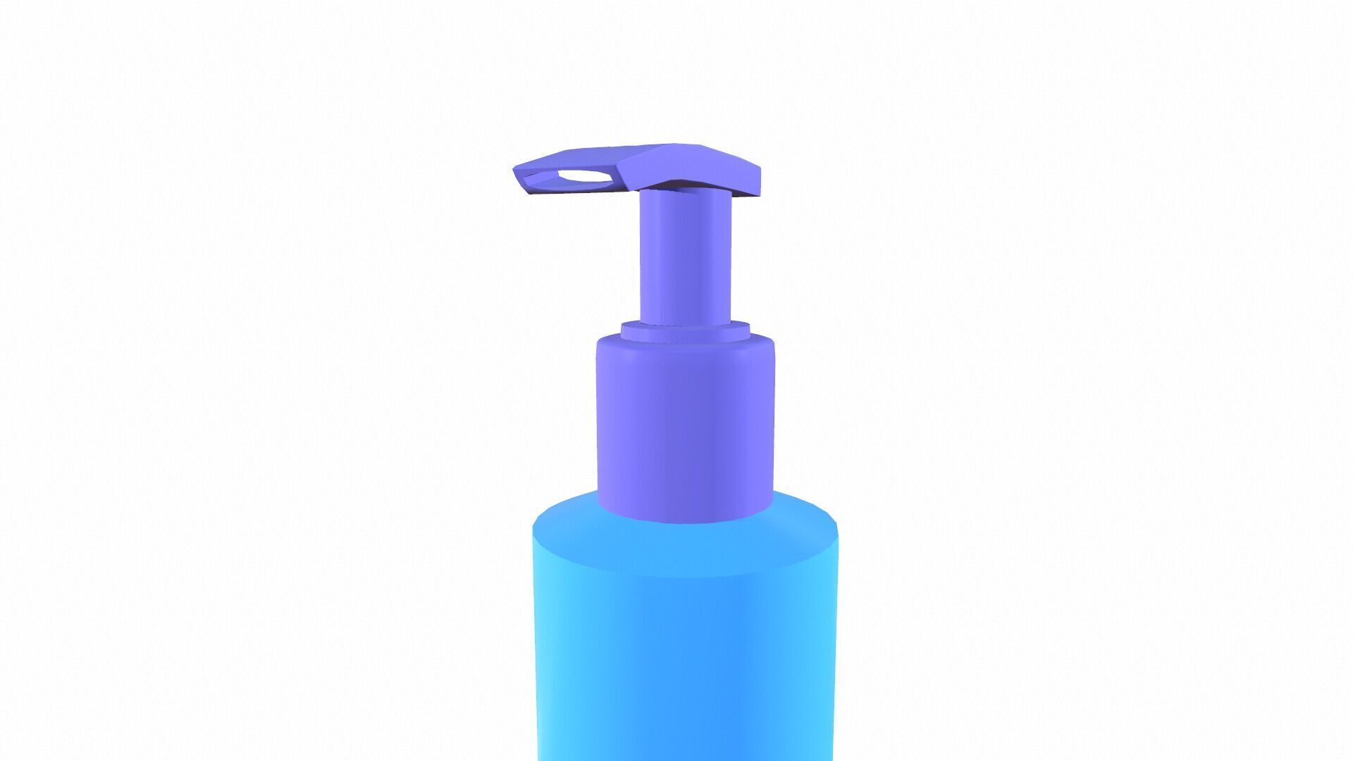 Empty Bottle Low-poly 3D model_5