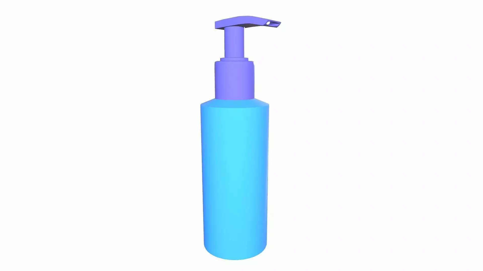 Empty Bottle Low-poly 3D model_0