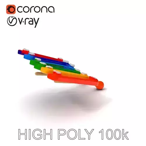 Colorful Xylophone Model Pack for Interactive and Animation Use