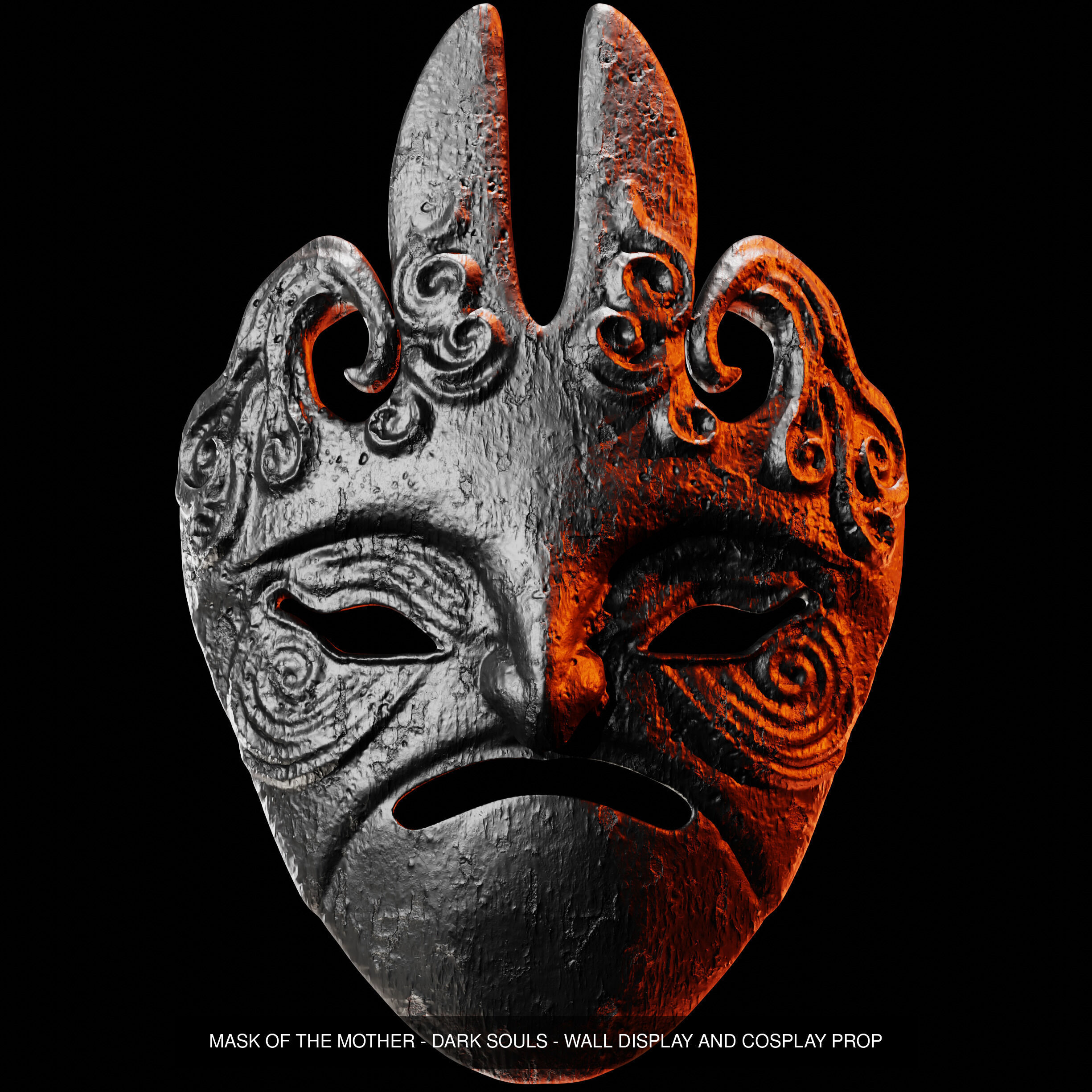 Dark Souls - Slipknot Masks - STL and OBJ files for Printing 3D Model Collection_4