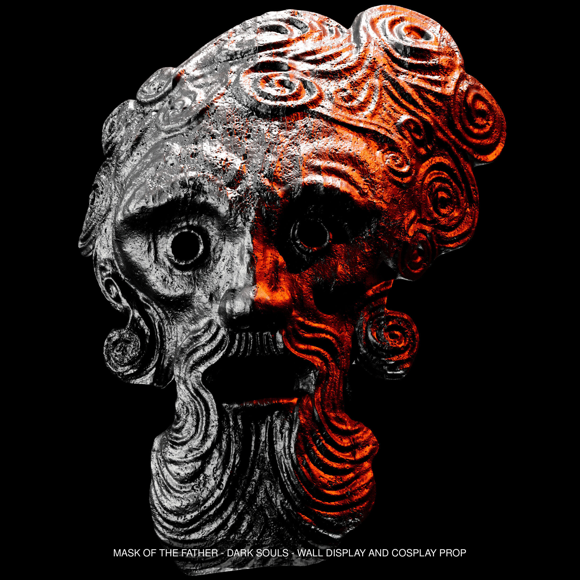 Dark Souls - Slipknot Masks - STL and OBJ files for Printing 3D Model Collection_3