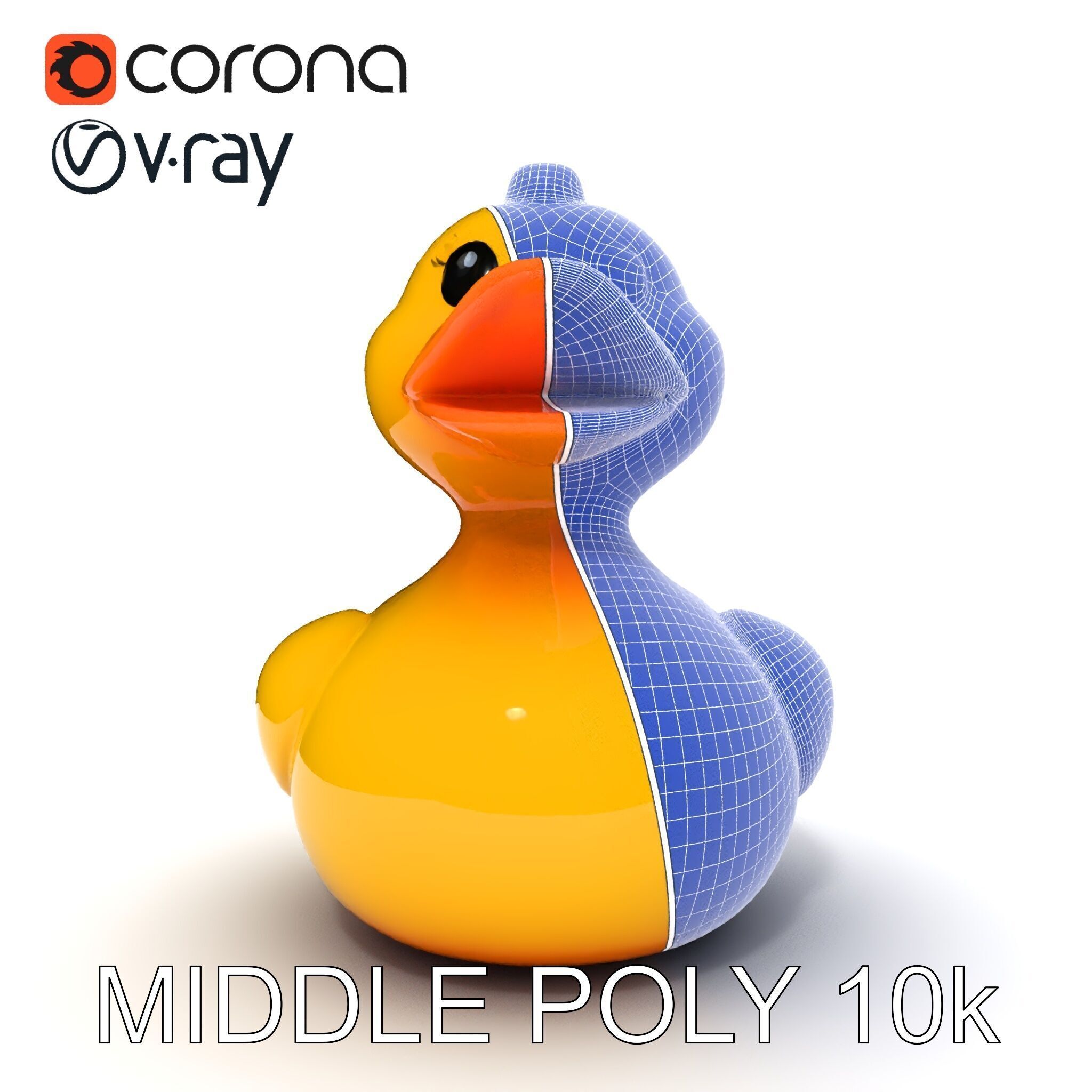 Rubber Duck D Model Pack Low-poly 3D model_6