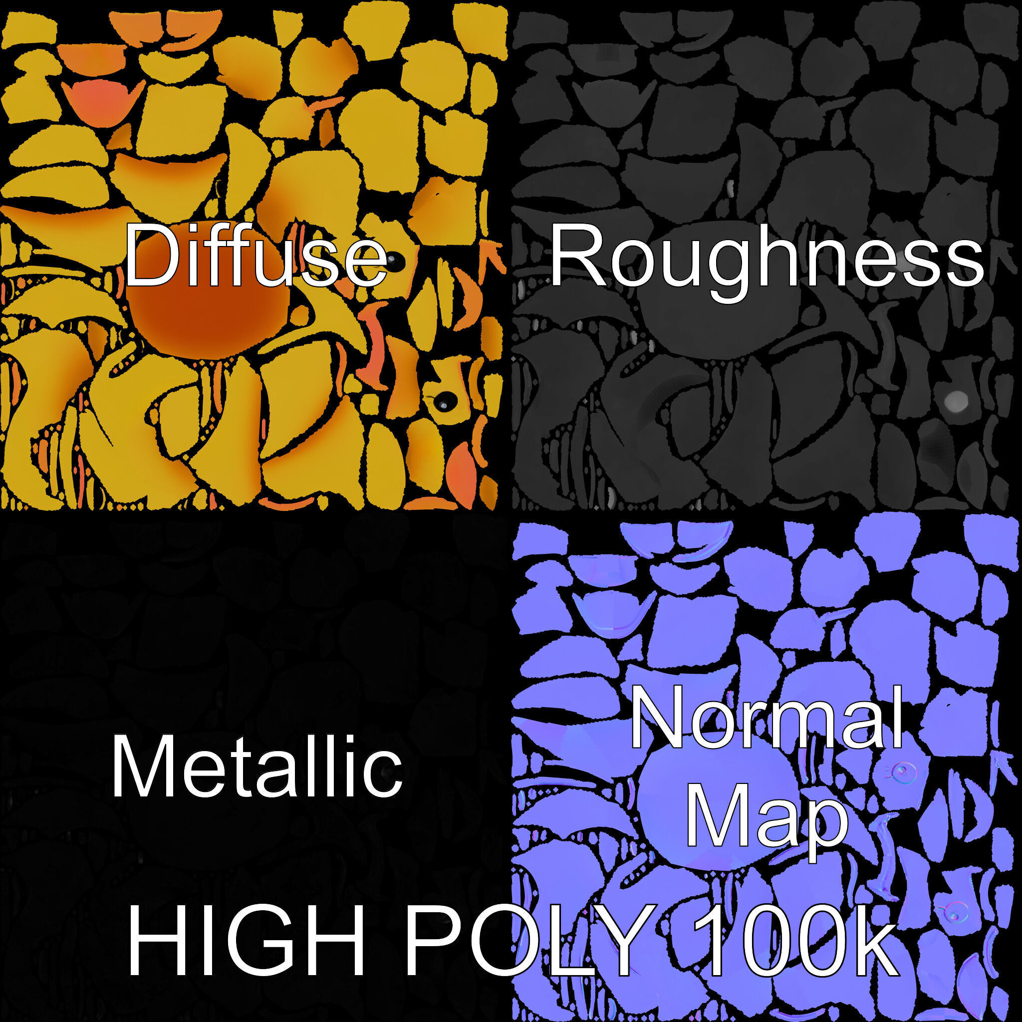 Rubber Duck D Model Pack Low-poly 3D model_2