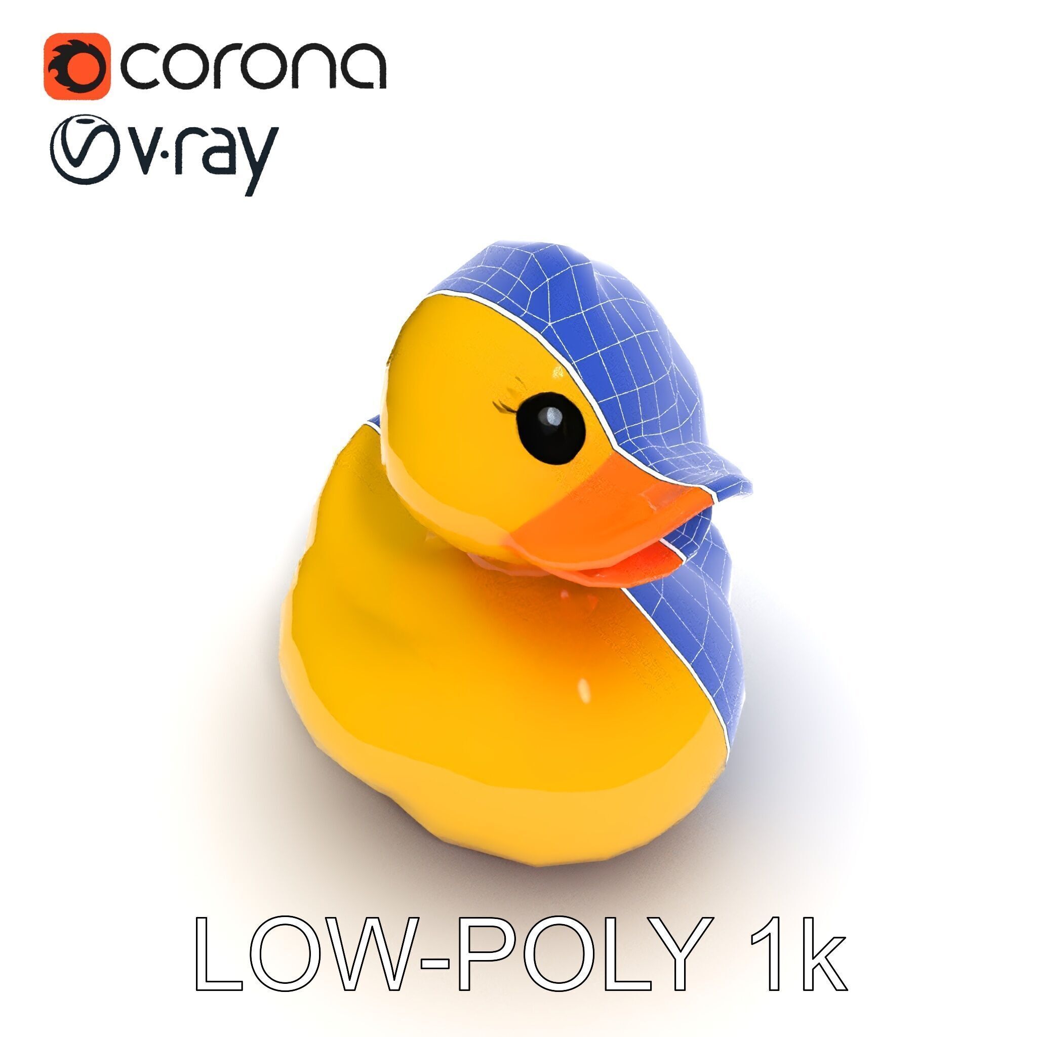 Rubber Duck D Model Pack Low-poly 3D model_34