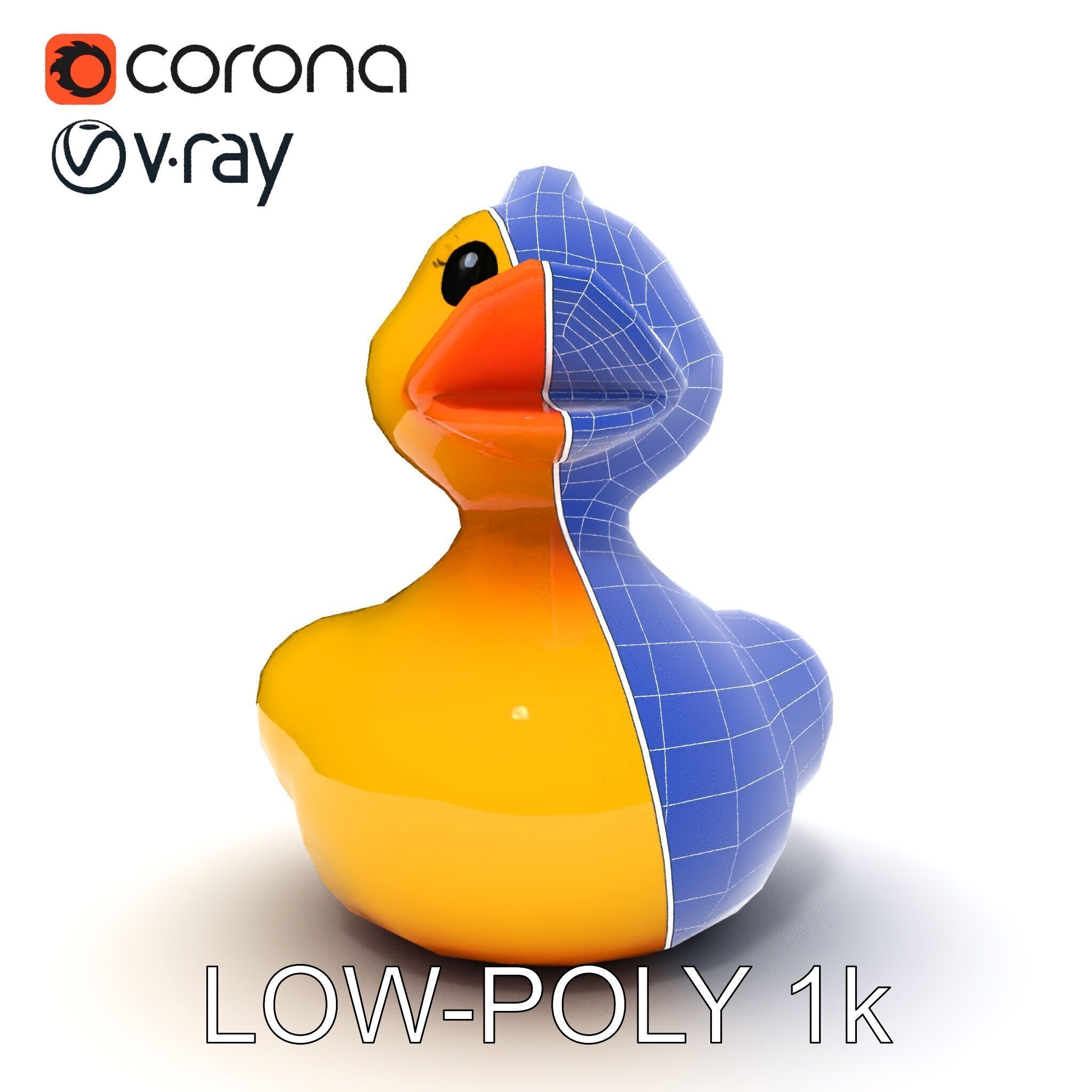 Rubber Duck D Model Pack Low-poly 3D model_29