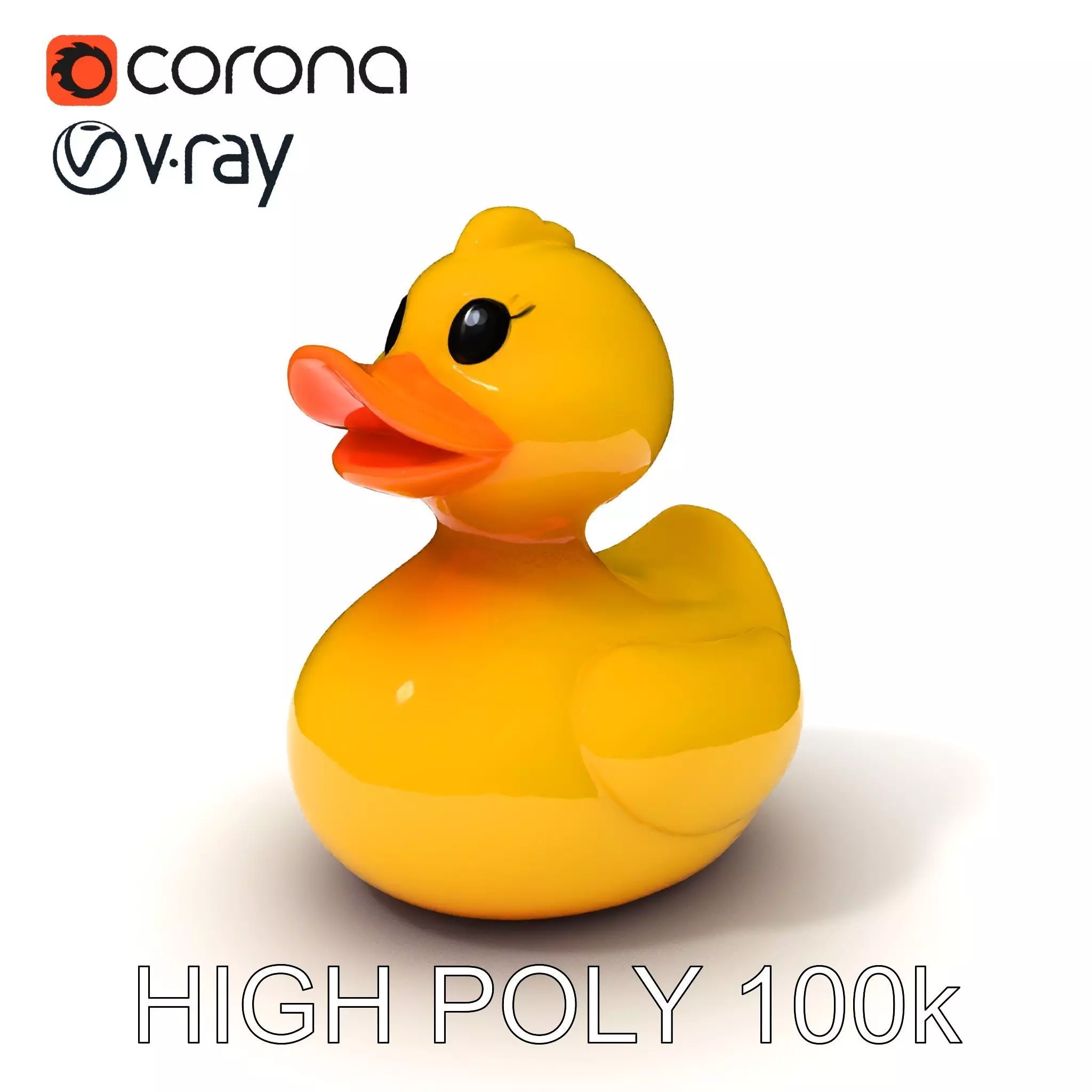 Rubber Duck D Model Pack Low-poly 3D model_0
