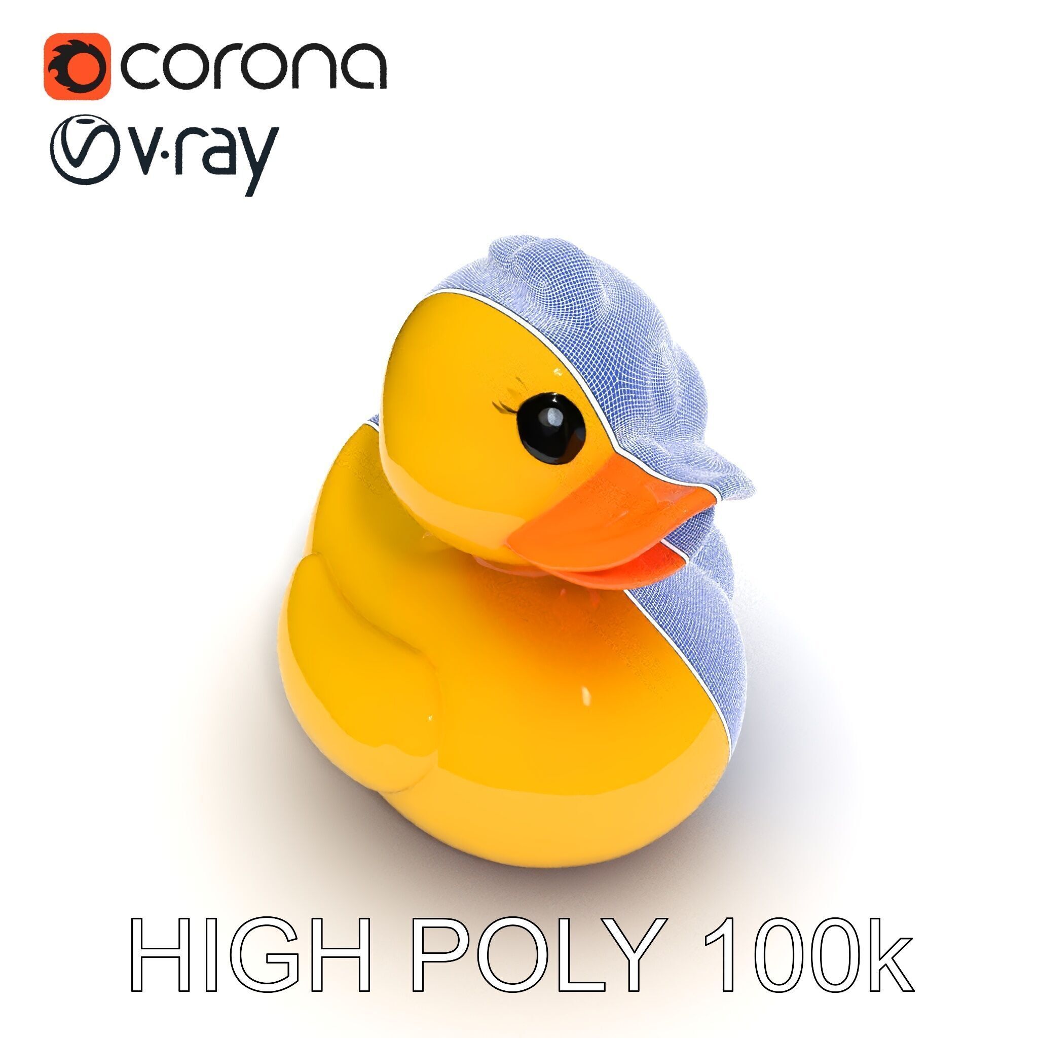 Rubber Duck D Model Pack Low-poly 3D model_8