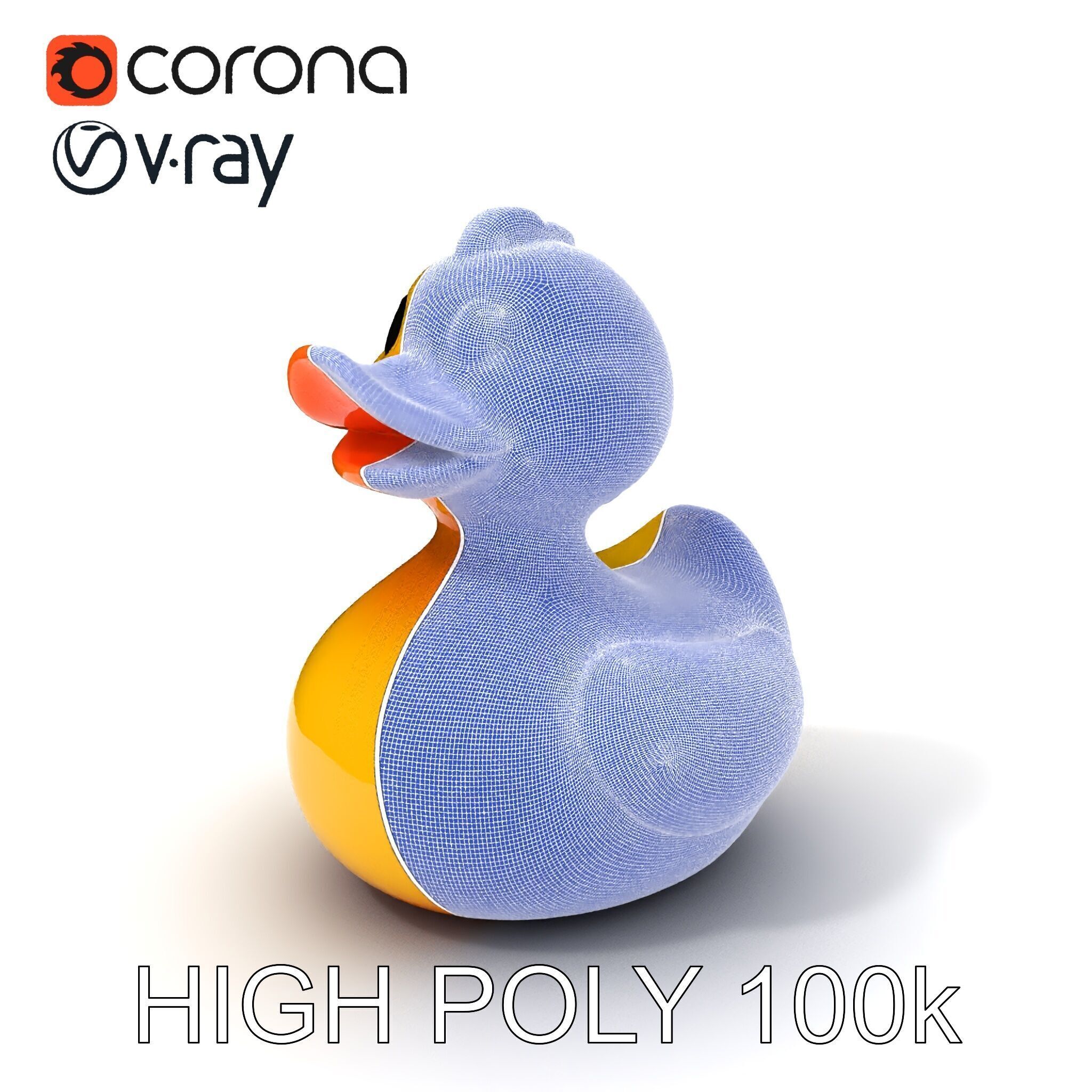 Rubber Duck D Model Pack Low-poly 3D model_3