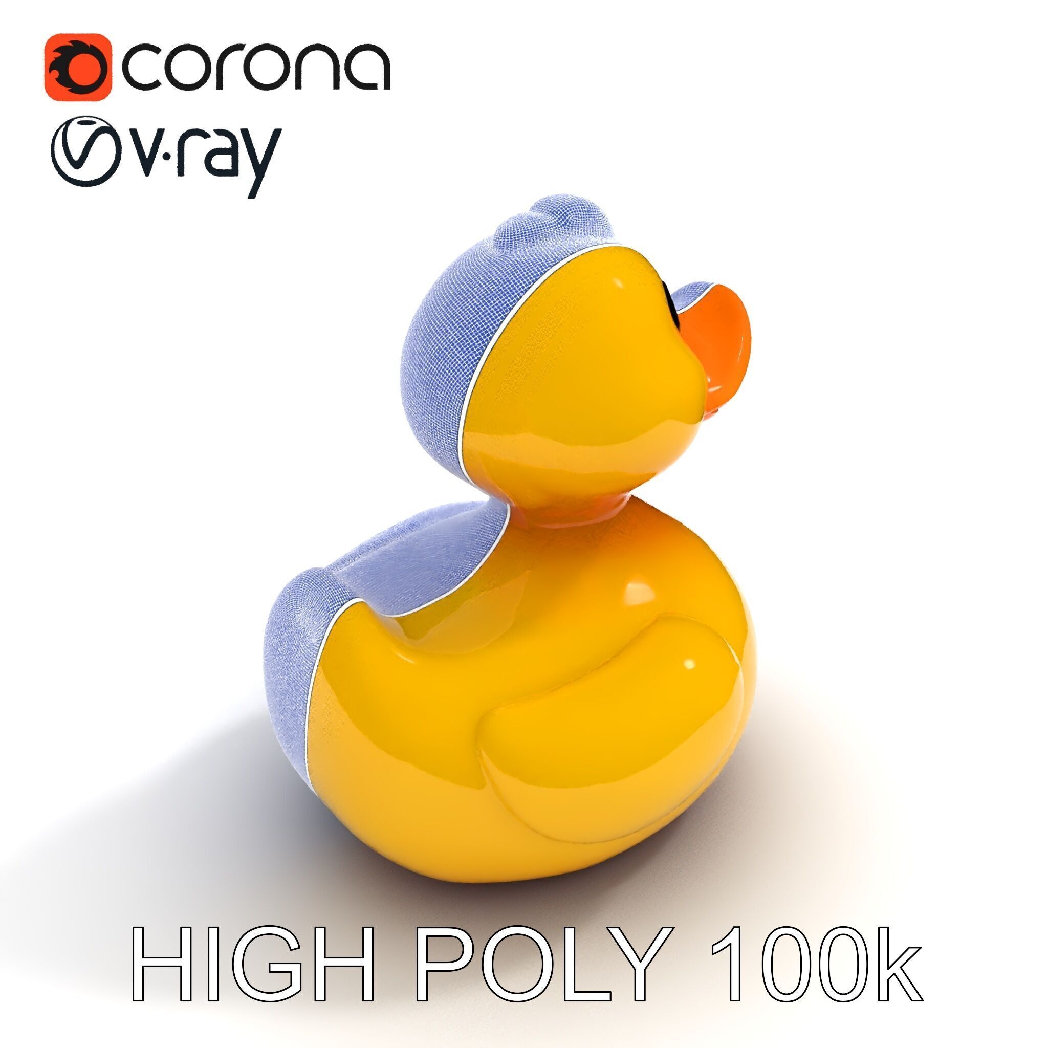 Rubber Duck D Model Pack Low-poly 3D model_14