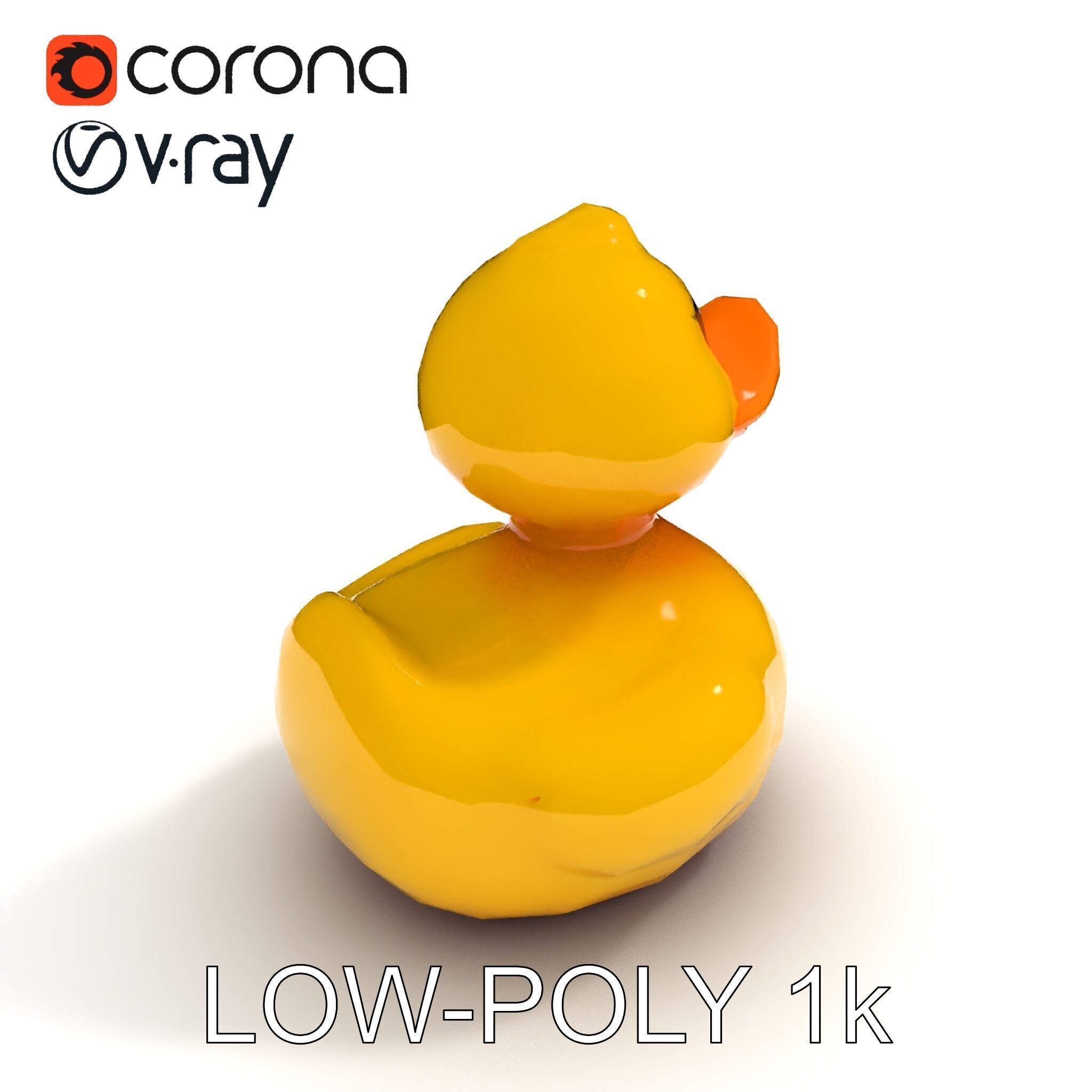 Rubber Duck D Model Pack Low-poly 3D model_10