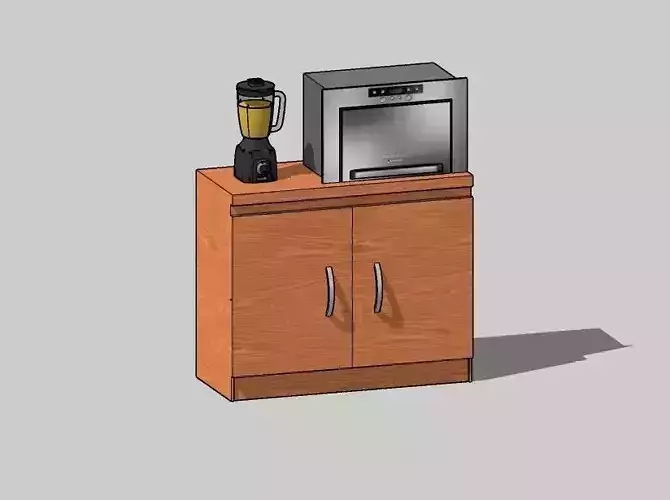 Orange Wooden Cabinet