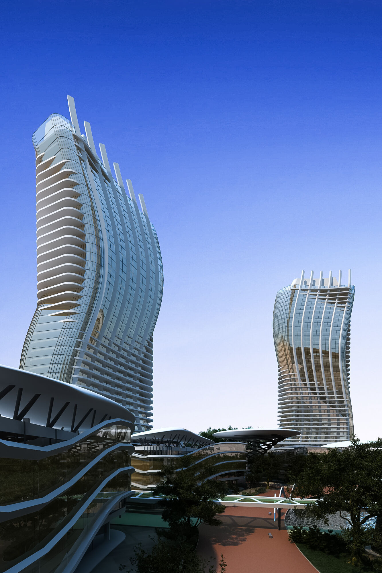 The Beanstalk Tower Low-poly 3D model_3