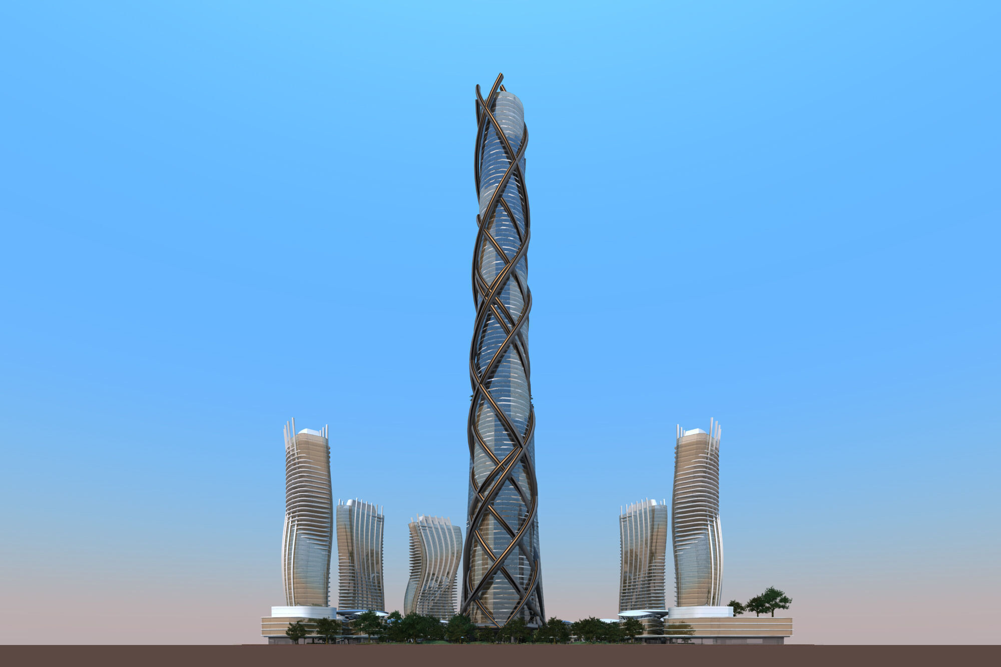 The Beanstalk Tower Low-poly 3D model_2