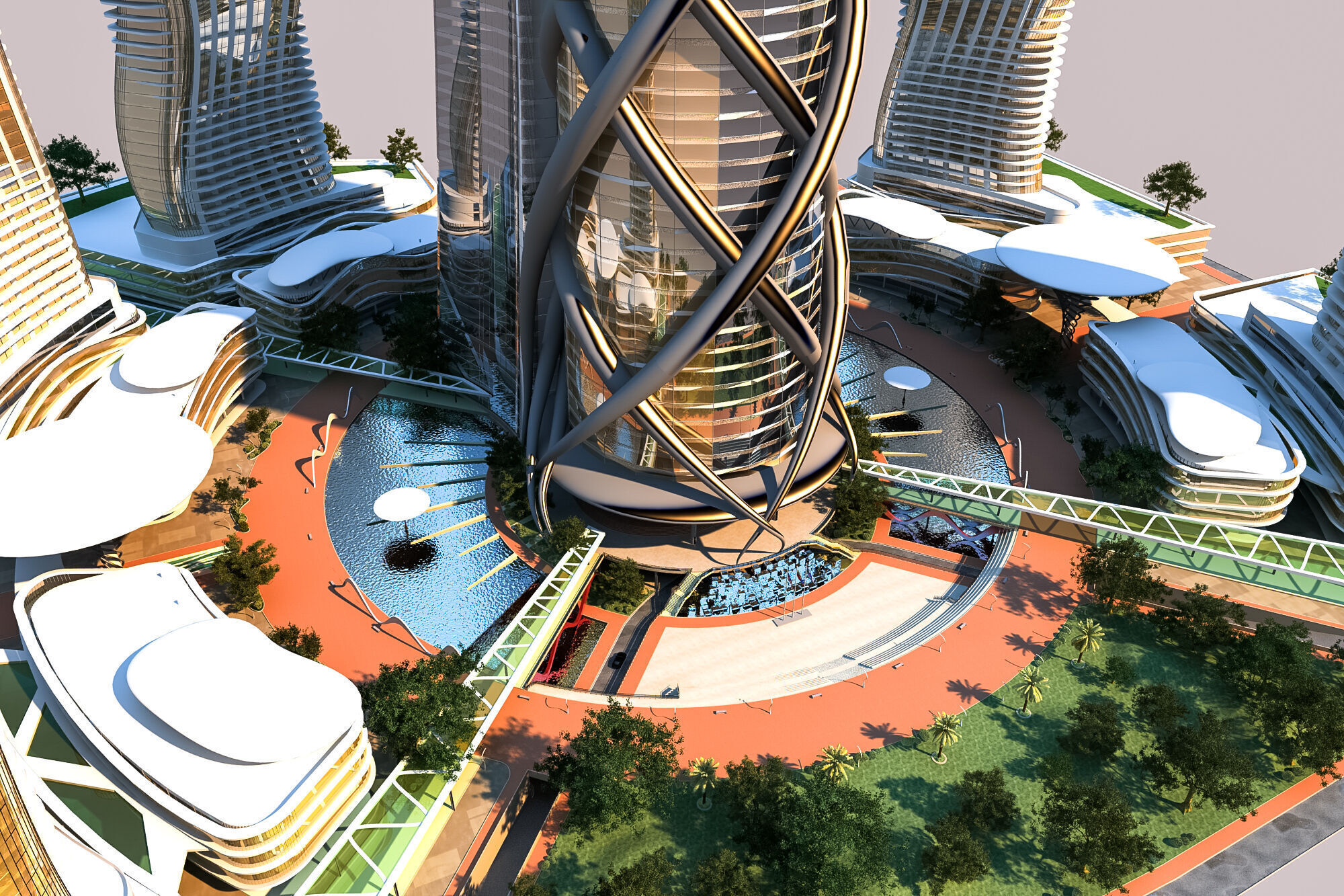 The Beanstalk Tower Low-poly 3D model_5