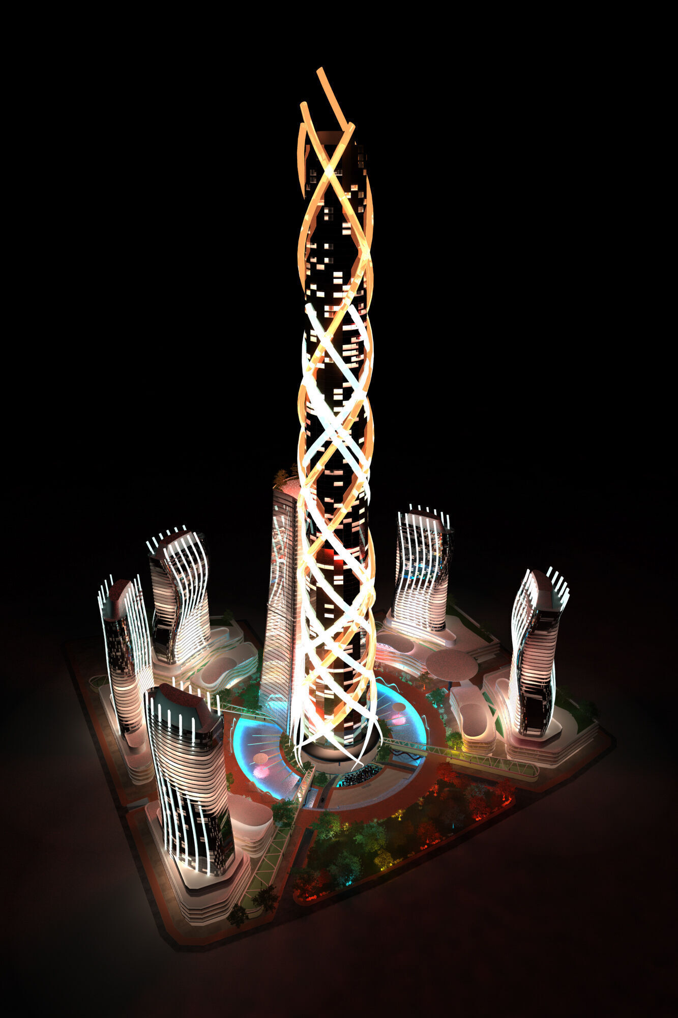 The Beanstalk Tower Low-poly 3D model_1