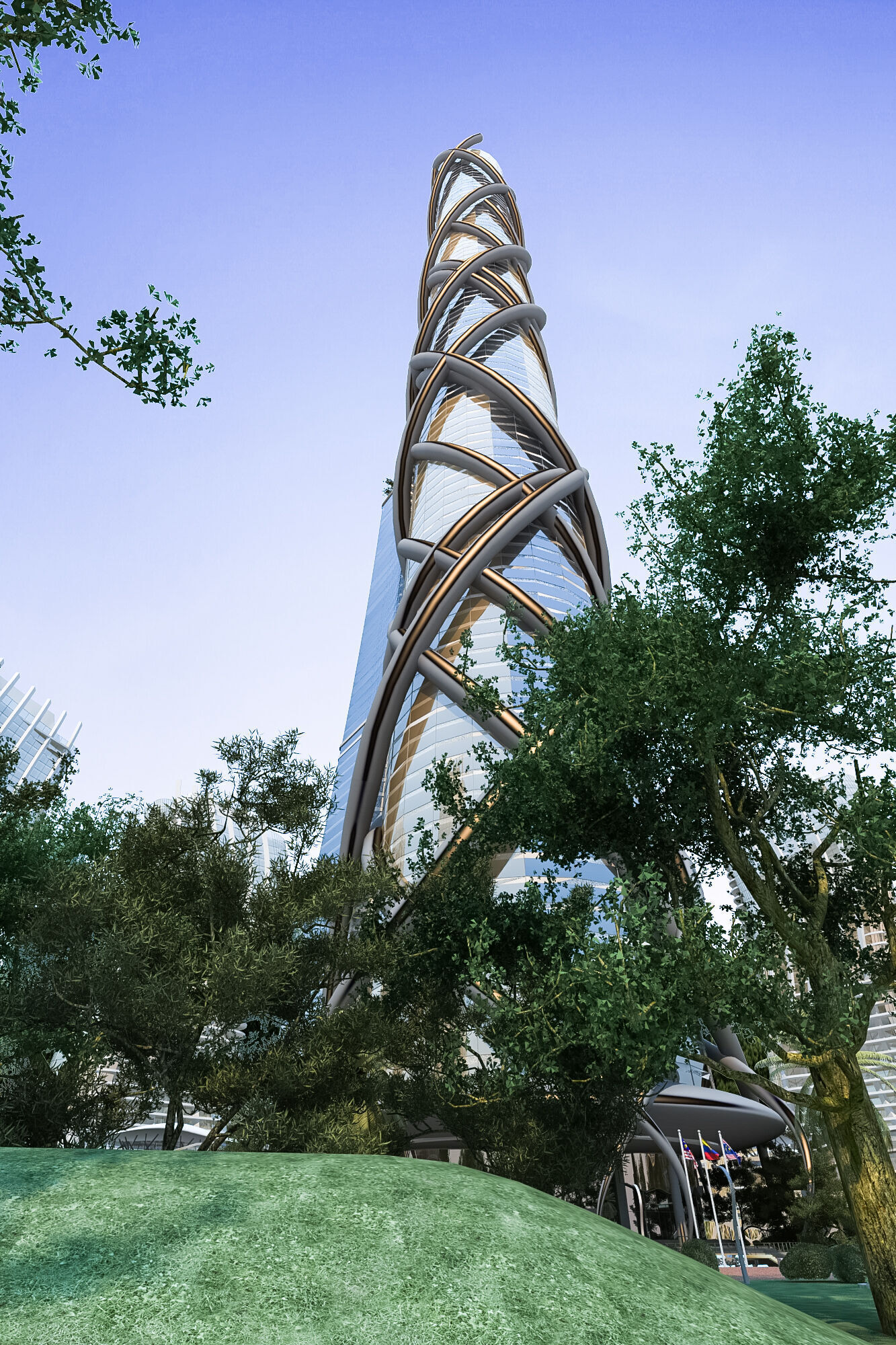 The Beanstalk Tower Low-poly 3D model_9