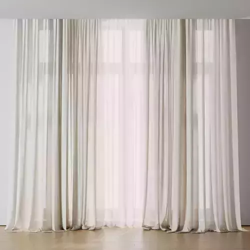 Linen Curtain - collections 013 HBH Low-poly 3D model