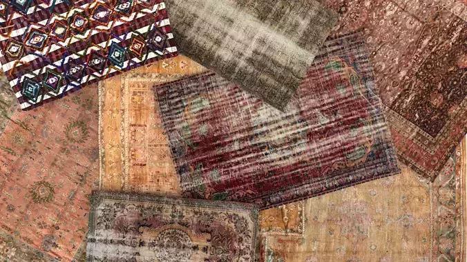 Carpets vintage turkish vol 05 3D model