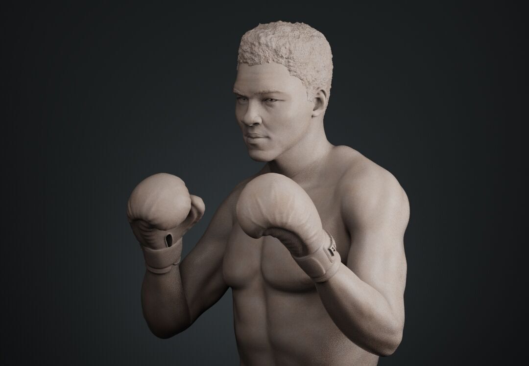 Muhammad Ali Full-body Sculpture 3D print model_22