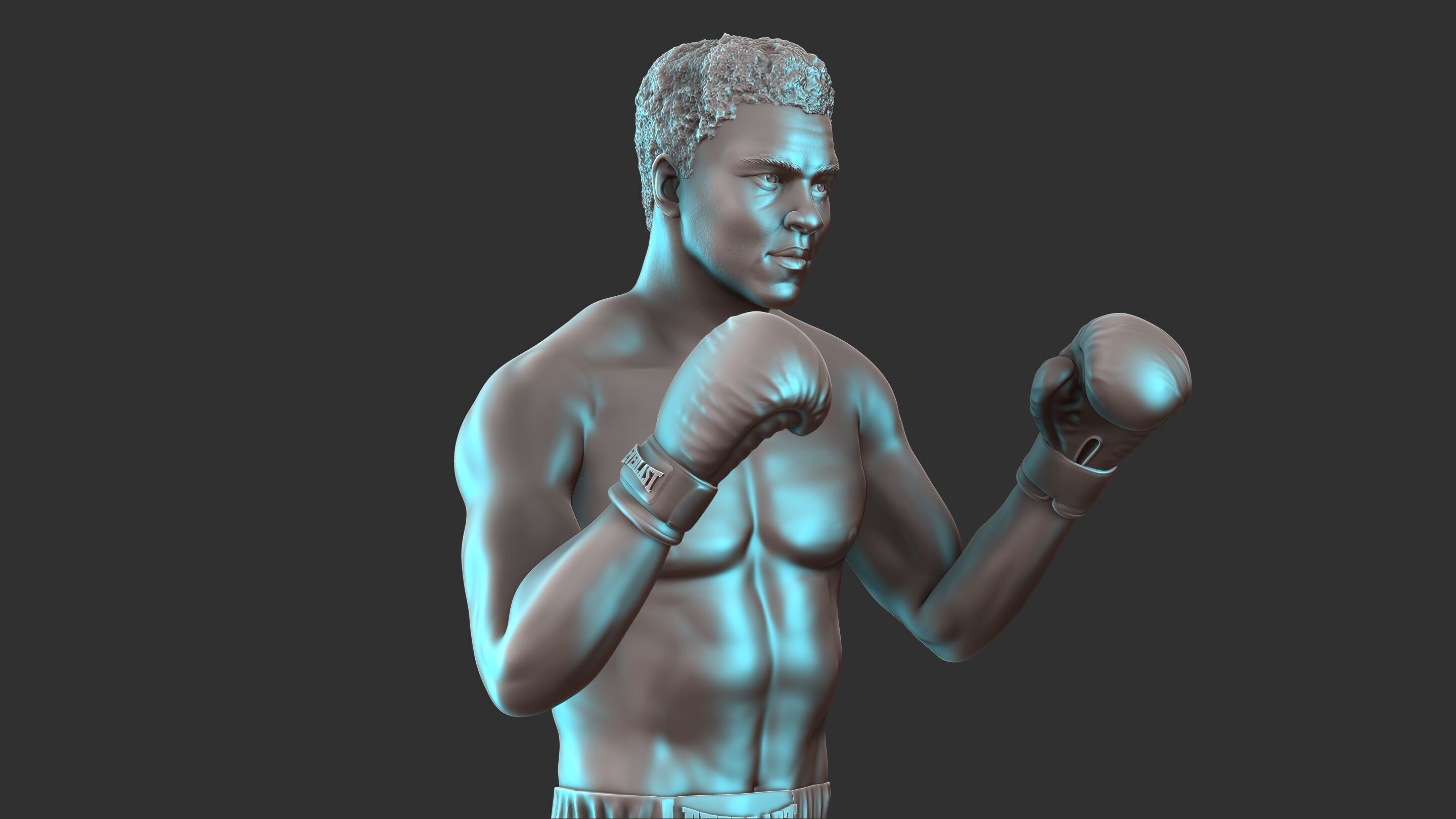 Muhammad Ali Full-body Sculpture 3D print model_29