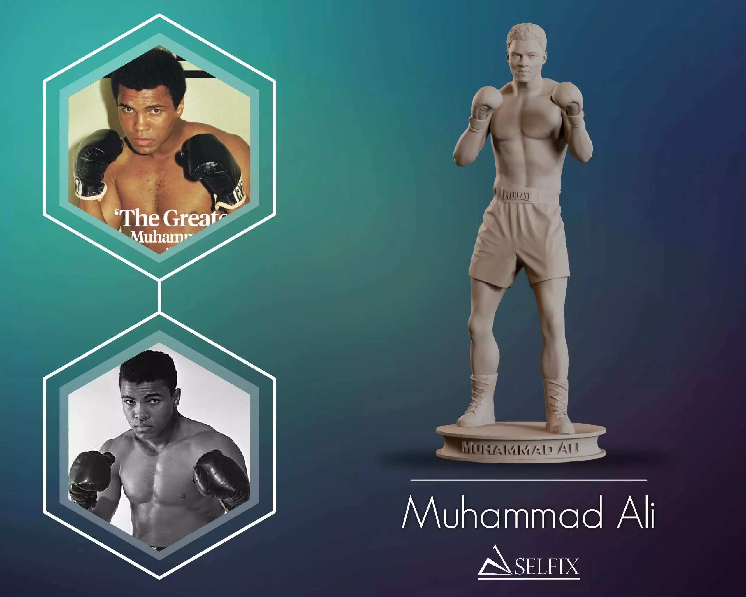 Muhammad Ali Full-body Sculpture 3D print model_0