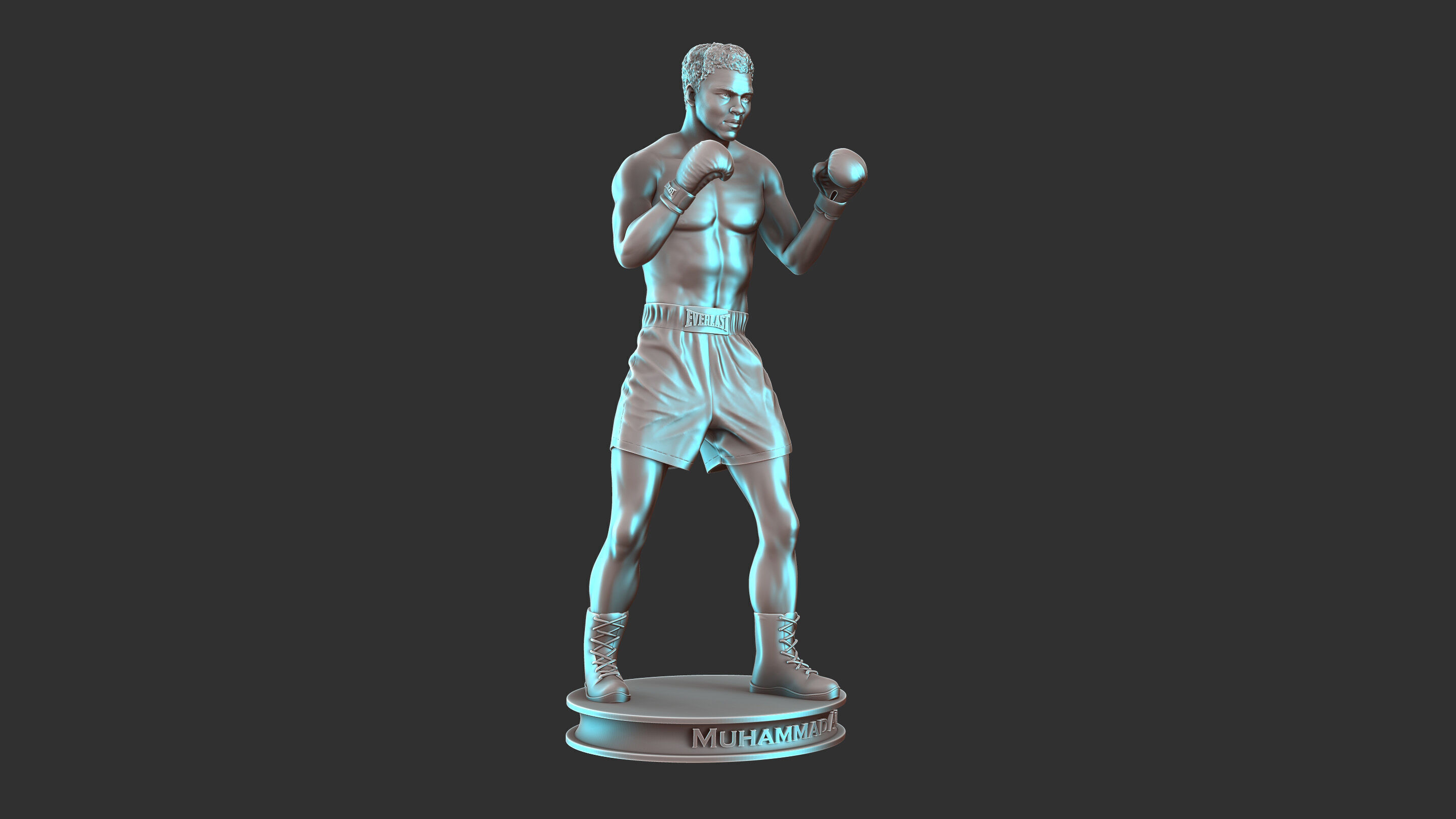 Muhammad Ali Full-body Sculpture 3D print model_26