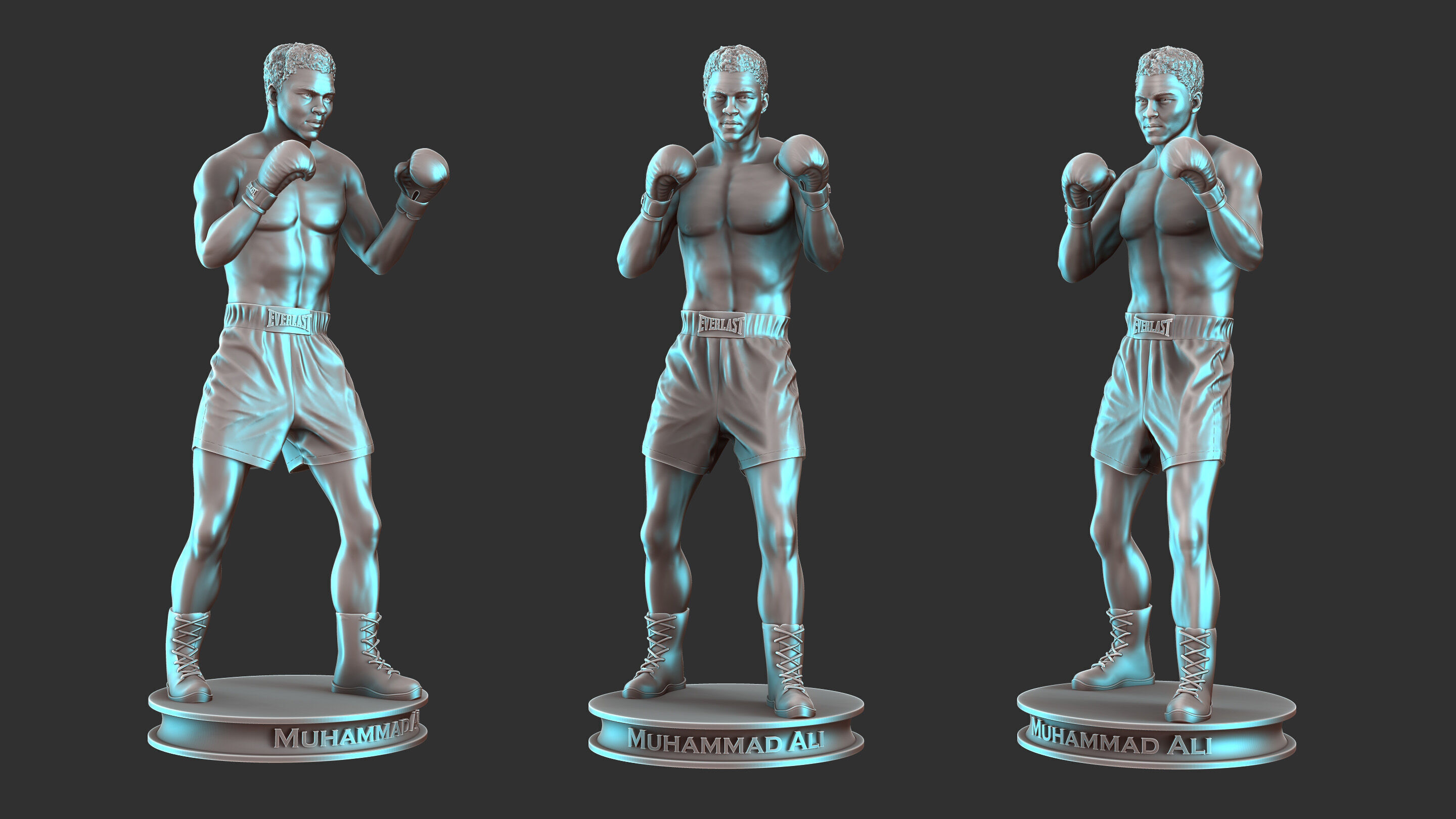 Muhammad Ali Full-body Sculpture 3D print model_24