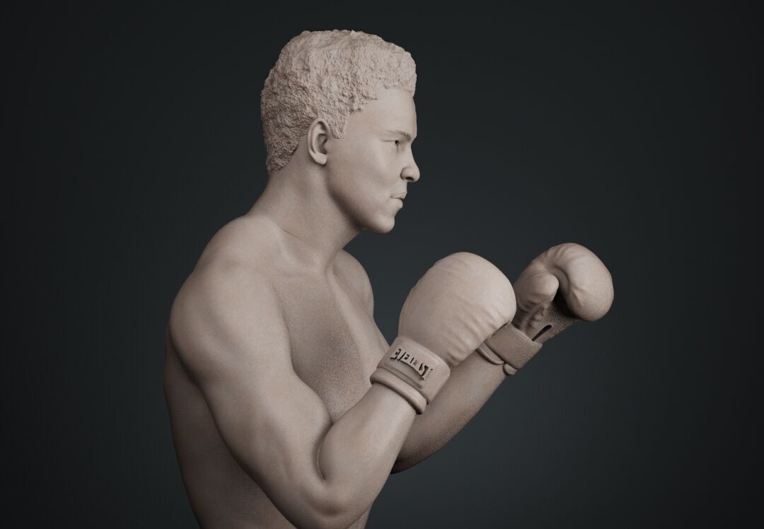 Muhammad Ali Full-body Sculpture 3D print model_15