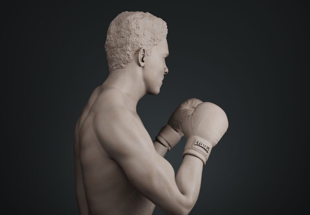 Muhammad Ali Full-body Sculpture 3D print model_16