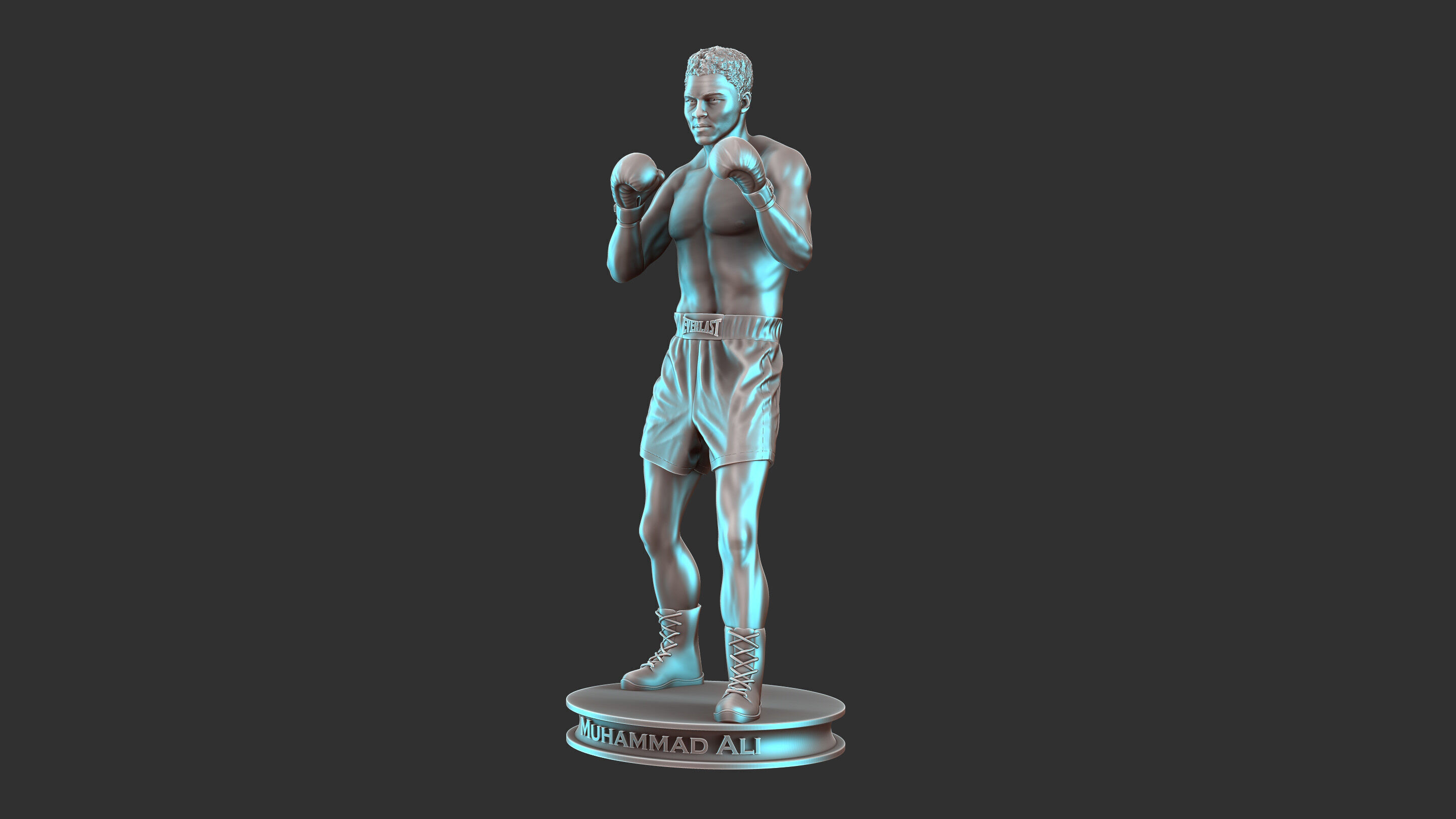 Muhammad Ali Full-body Sculpture 3D print model_25