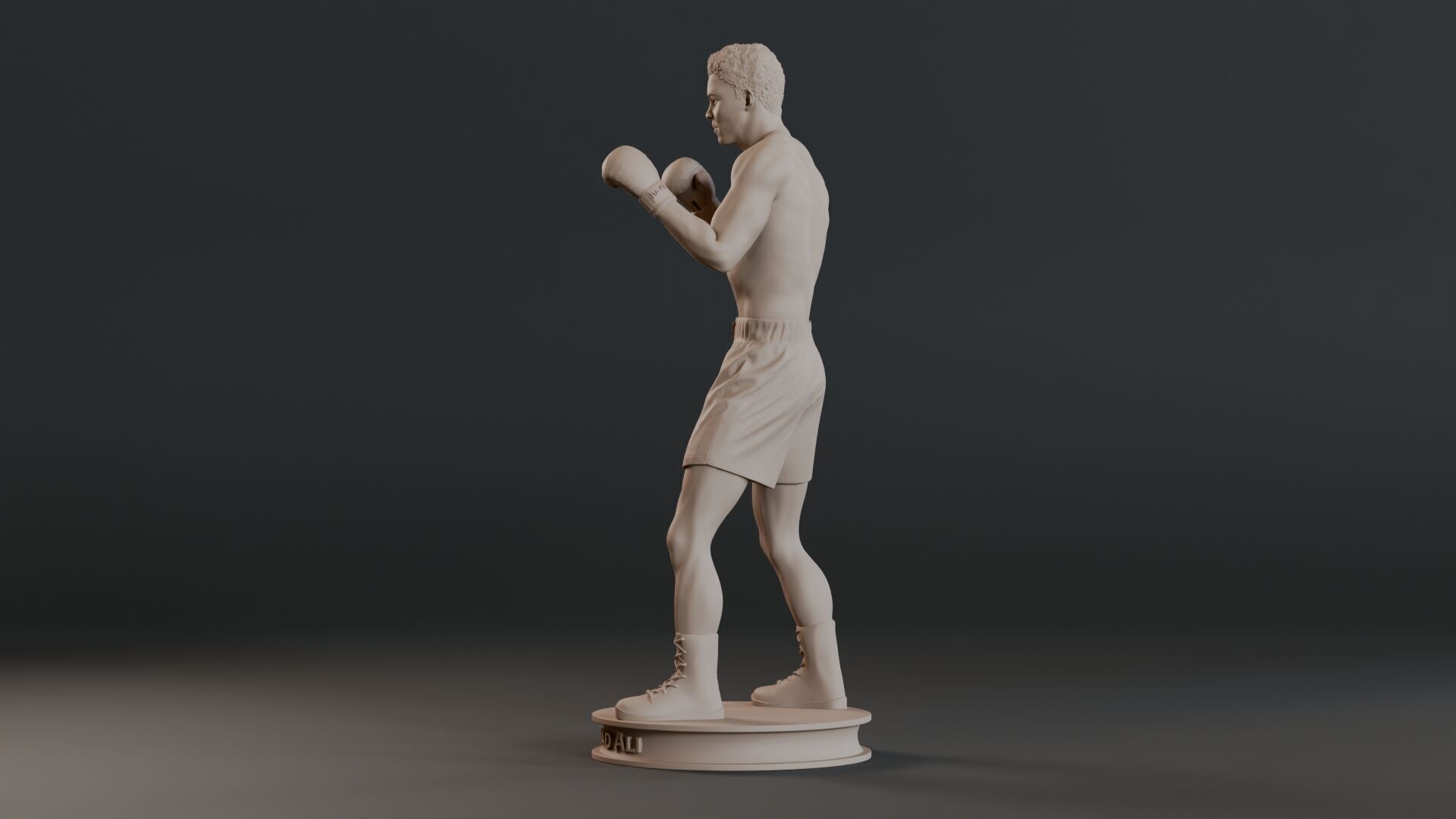 Muhammad Ali Full-body Sculpture 3D print model_9