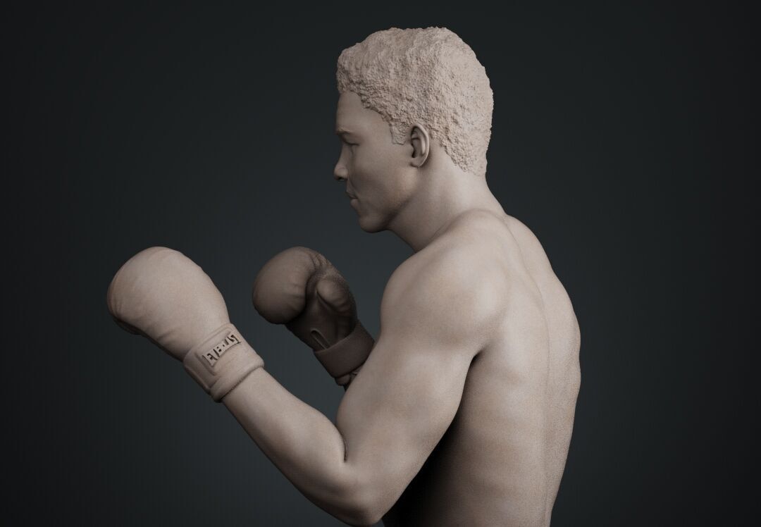 Muhammad Ali Full-body Sculpture 3D print model_23