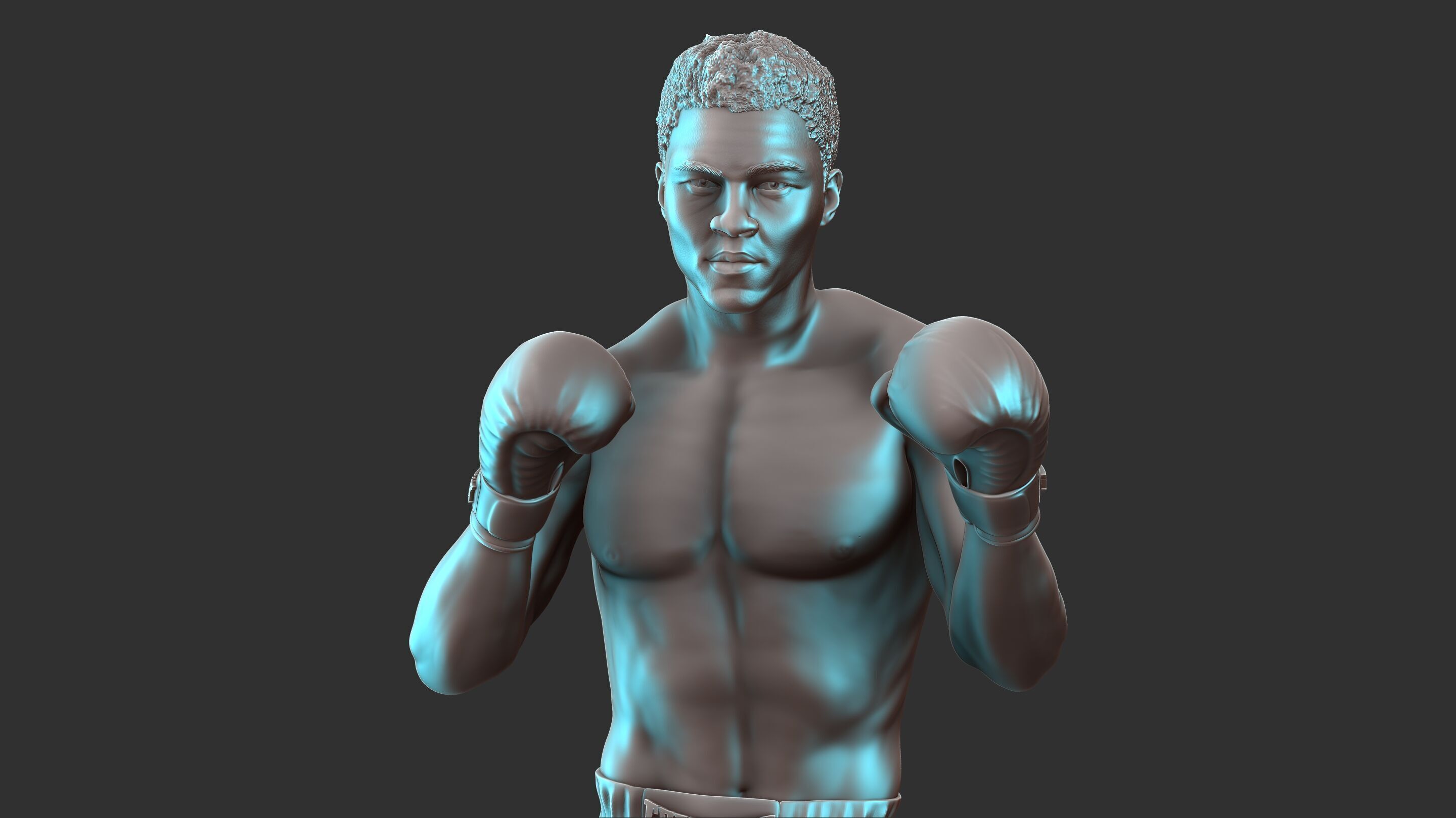 Muhammad Ali Full-body Sculpture 3D print model_28