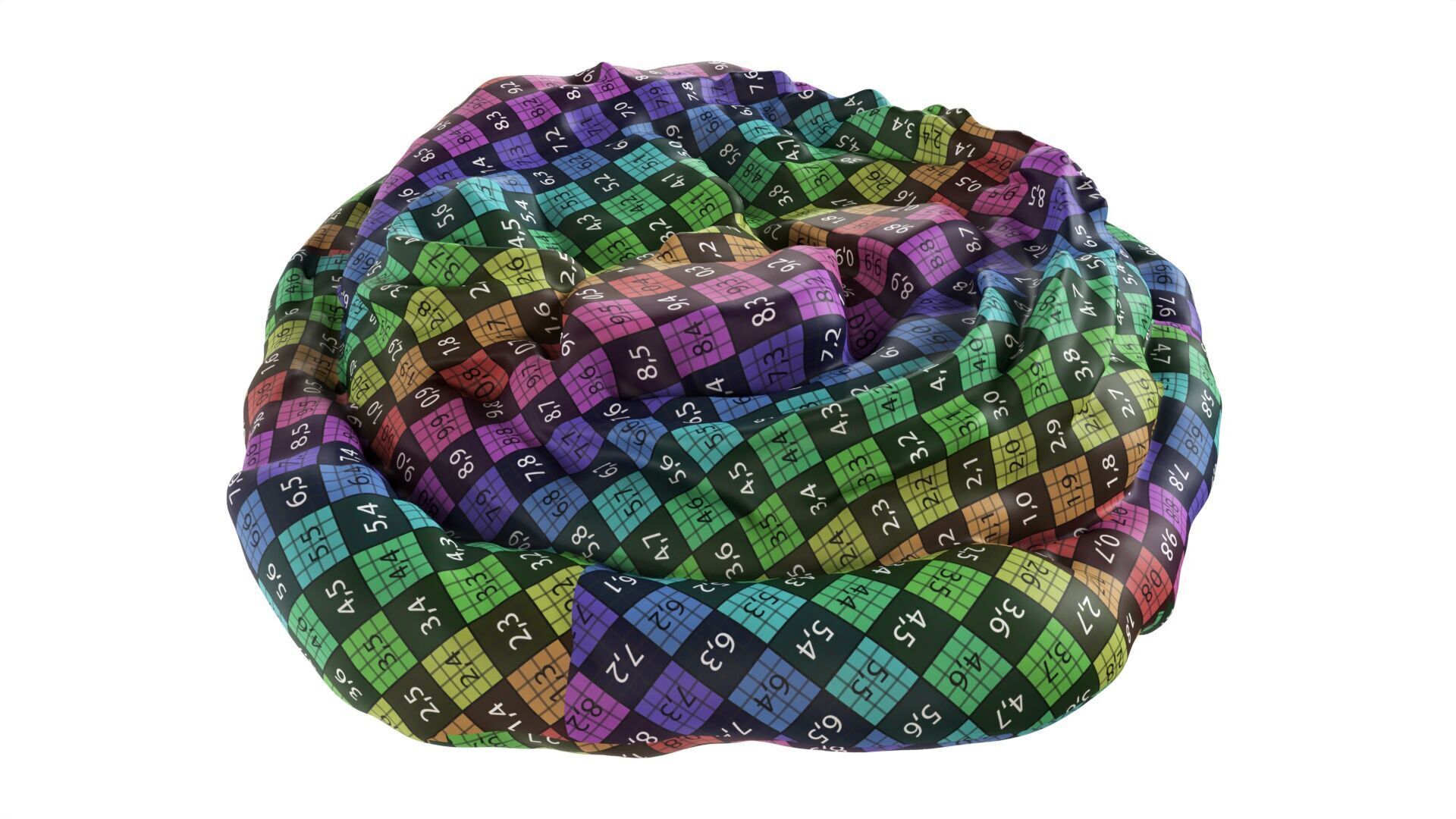 Bun with cream and fruit jelly Low-poly 3D model_8