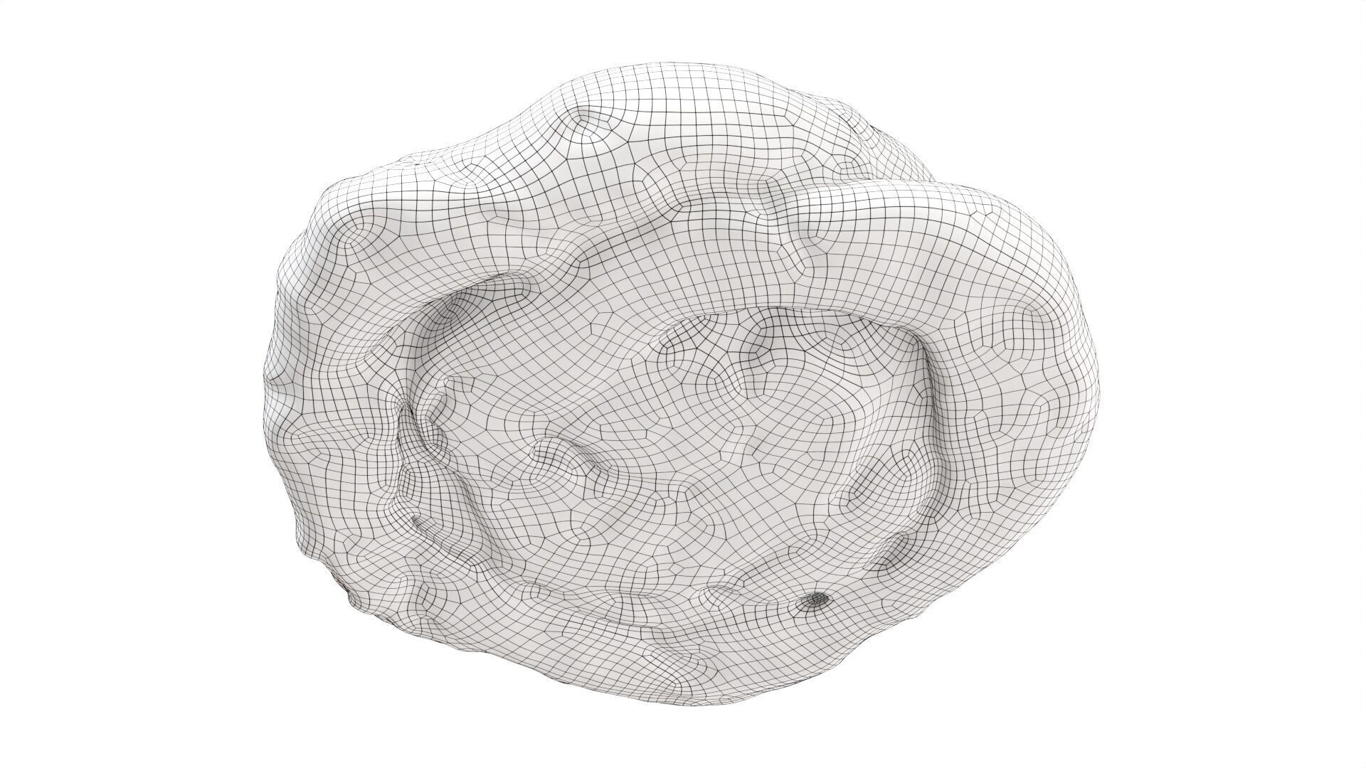 Bun with cream and fruit jelly Low-poly 3D model_7