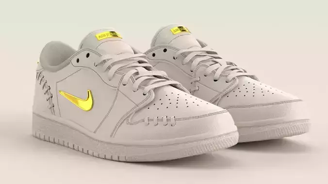 Air Jordan 1 Low Method of Make Sail Metallic Gold