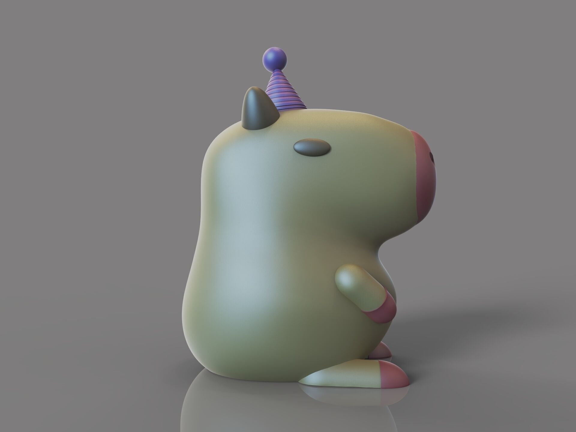 Capybara Kawaii 3D print model_3