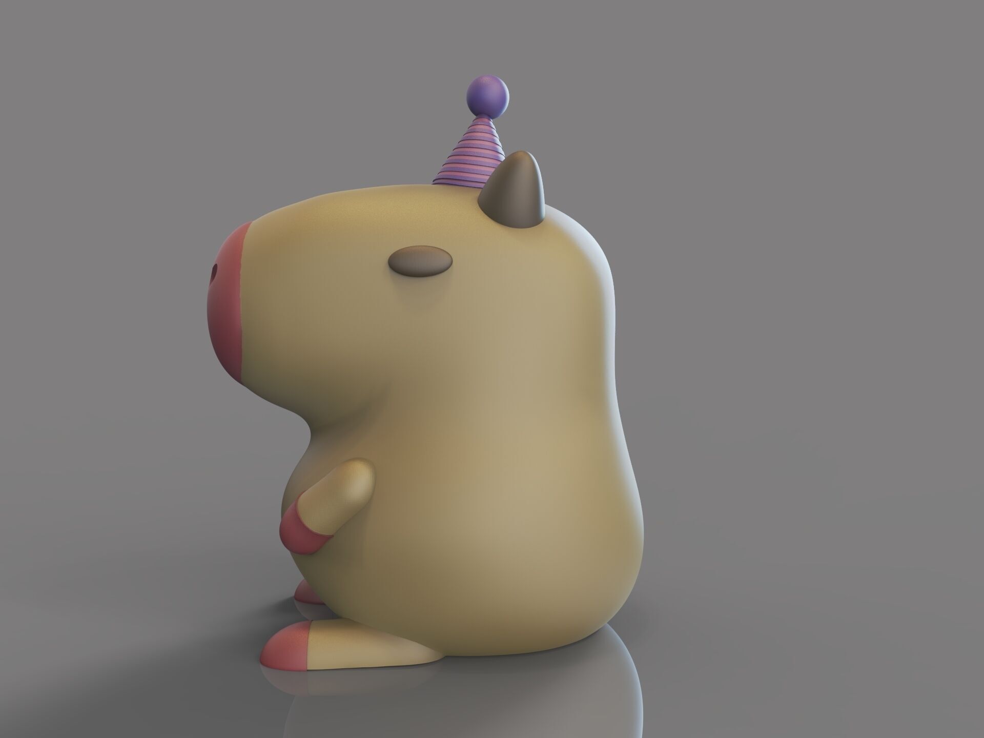 Capybara Kawaii 3D print model_4