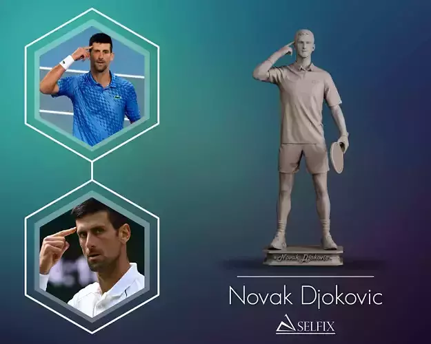 Novak Djokovic Full-body Sculpture