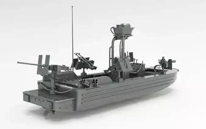 SOC-R River Patrol Boat with Armaments 3D print model