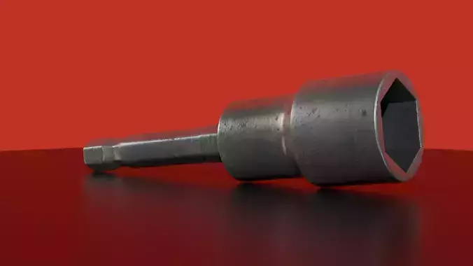 Socket Wrench Attachment Low-poly 3D model