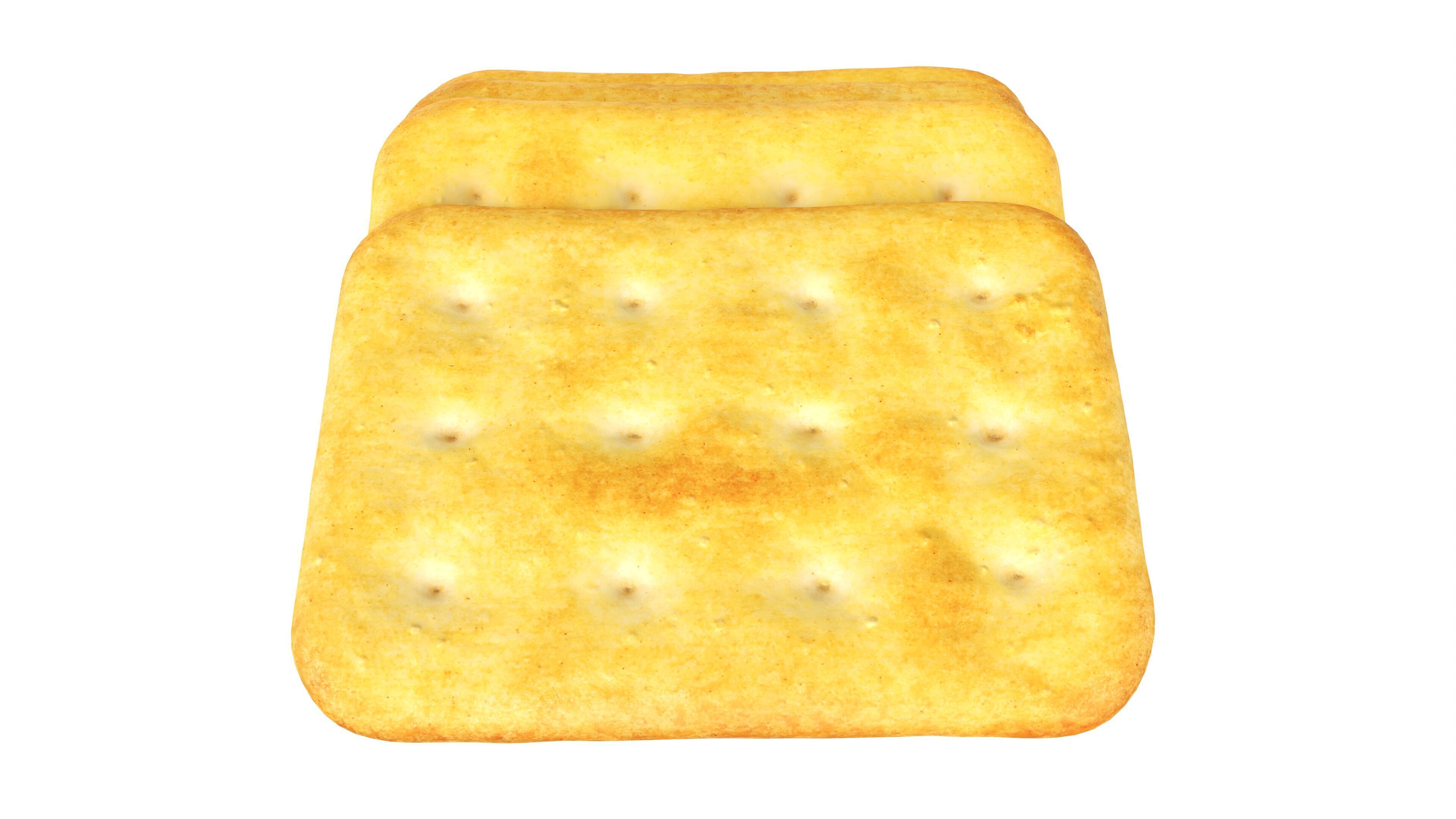 Crackers rectangle Low-poly 3D model_1