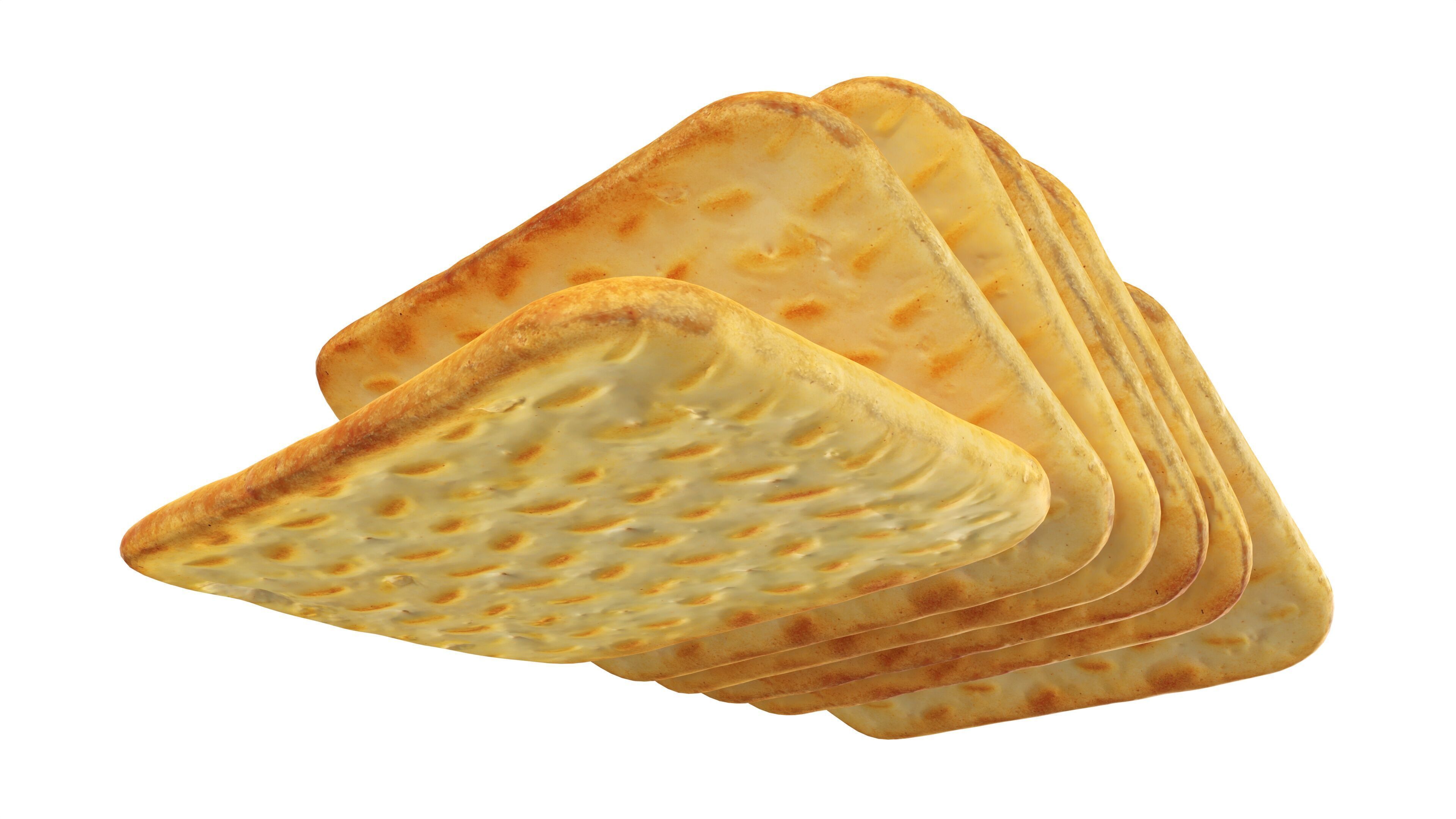 Crackers rectangle Low-poly 3D model_3