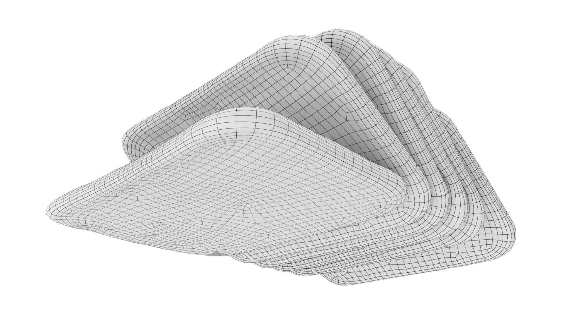 Crackers rectangle Low-poly 3D model_7