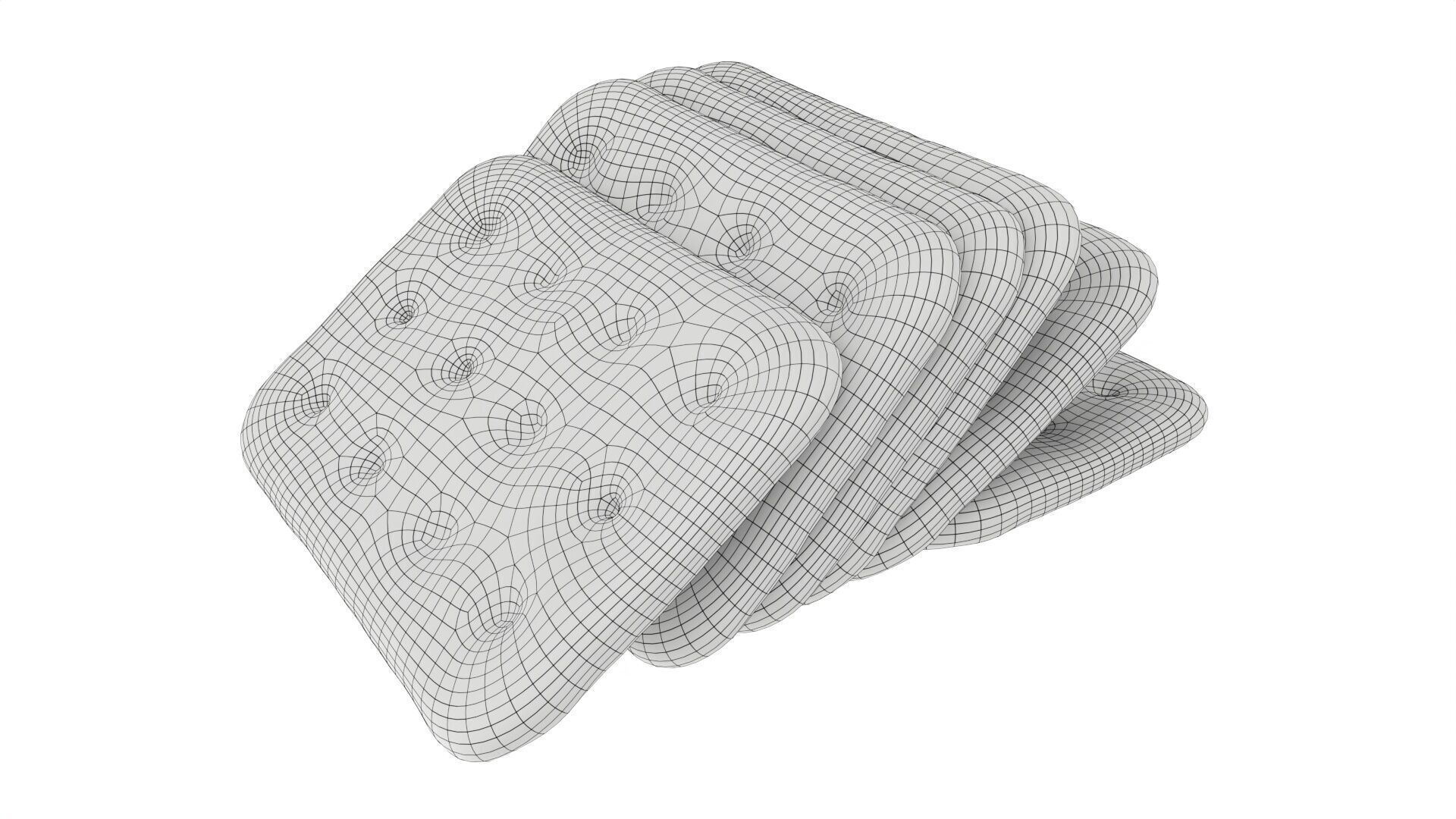 Crackers rectangle Low-poly 3D model_6