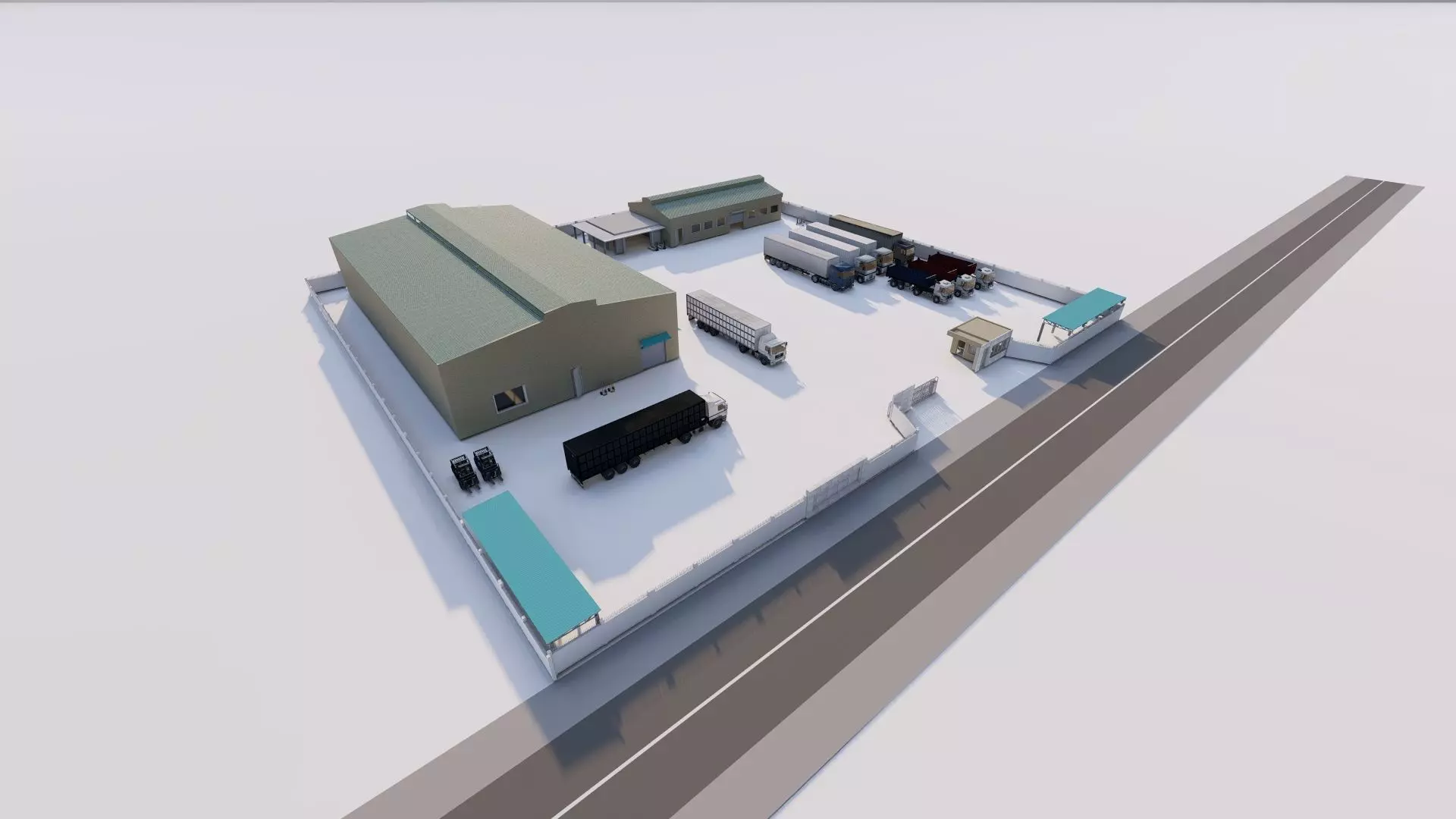 Warehouse-Warehouse Building 3D model_0