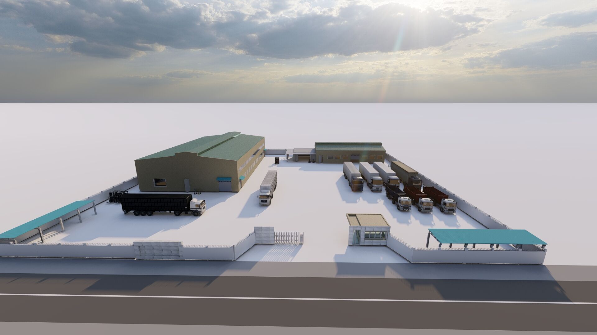 Warehouse-Warehouse Building 3D model_8