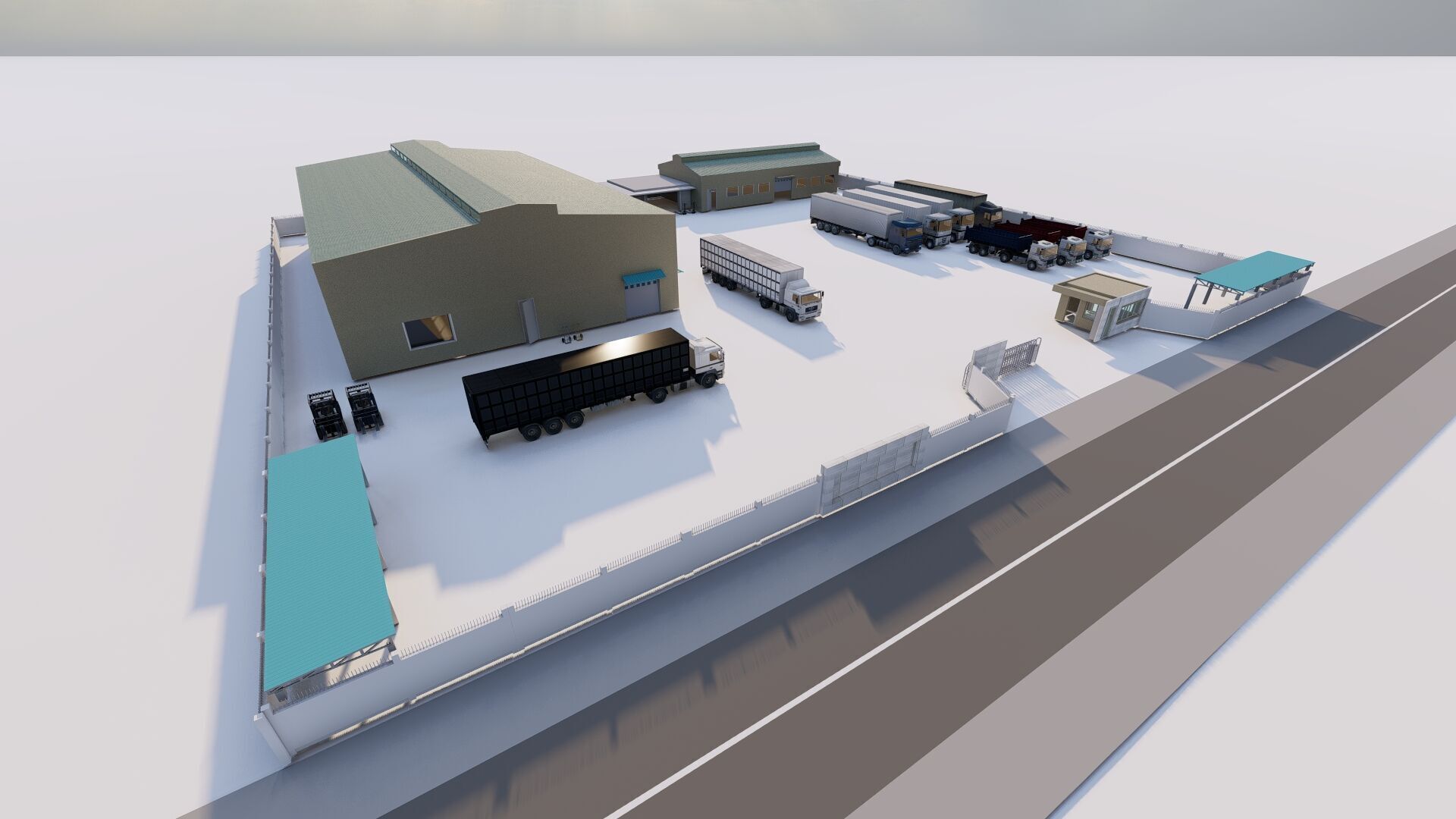 Warehouse-Warehouse Building 3D model_7