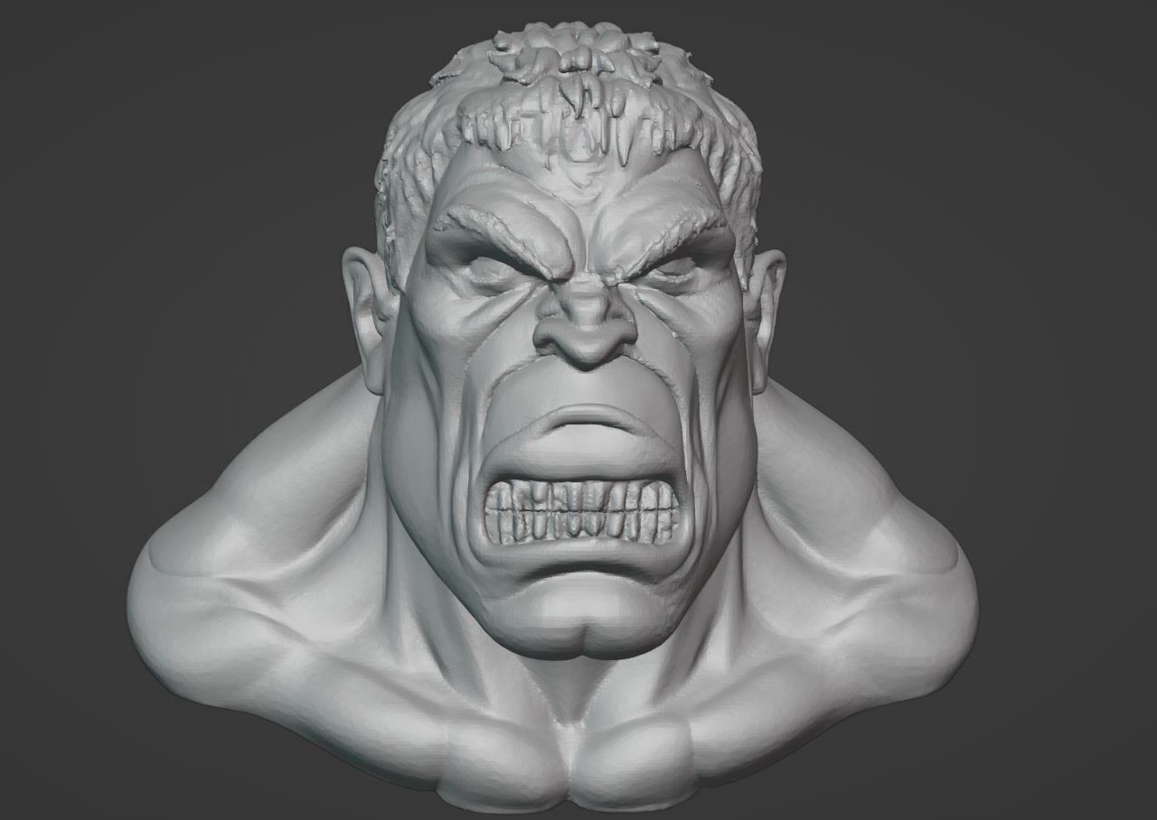 Hulk Bust 3D print model_2